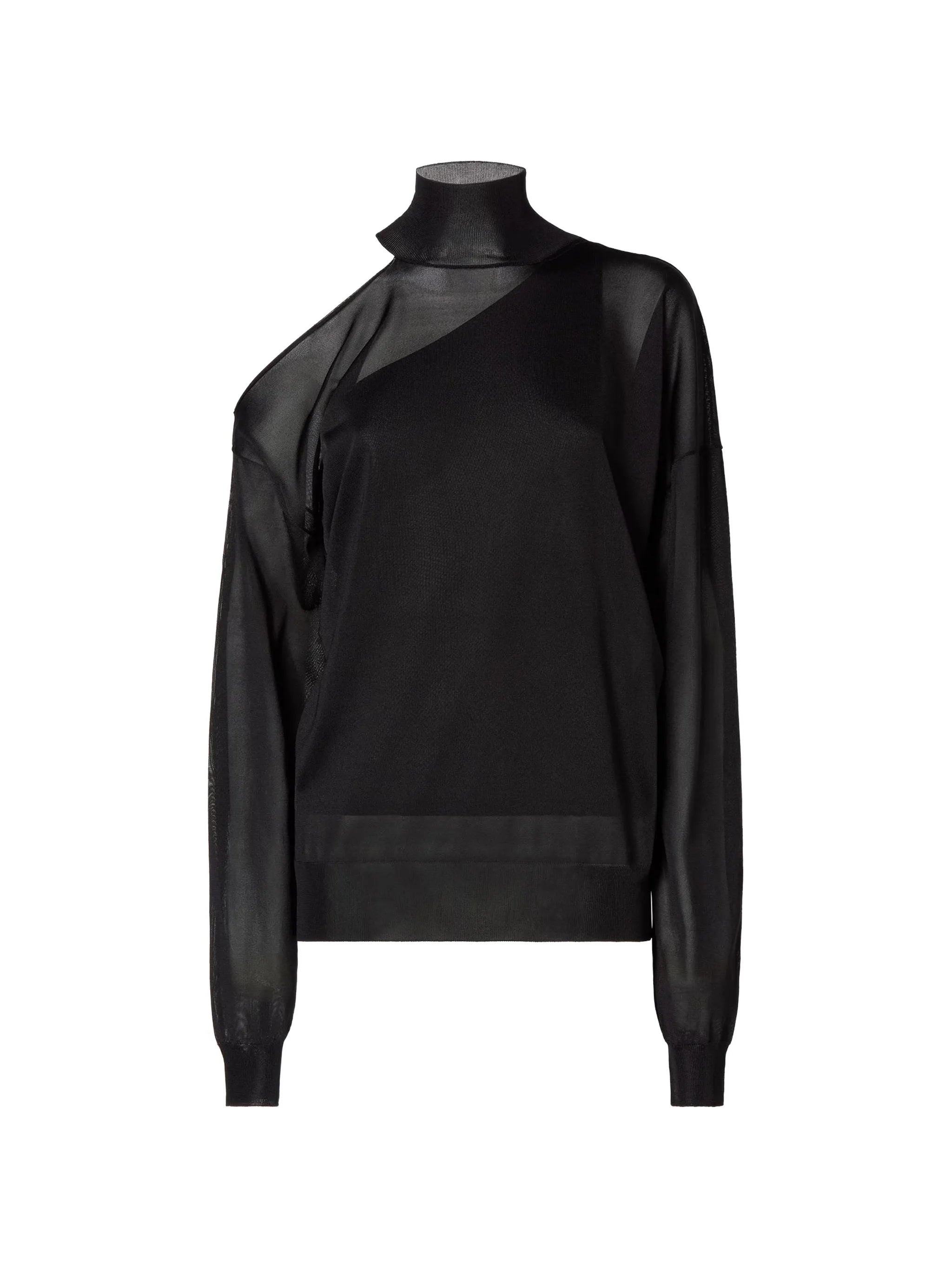 Fendi Fendi Black Silk Organza Sweater