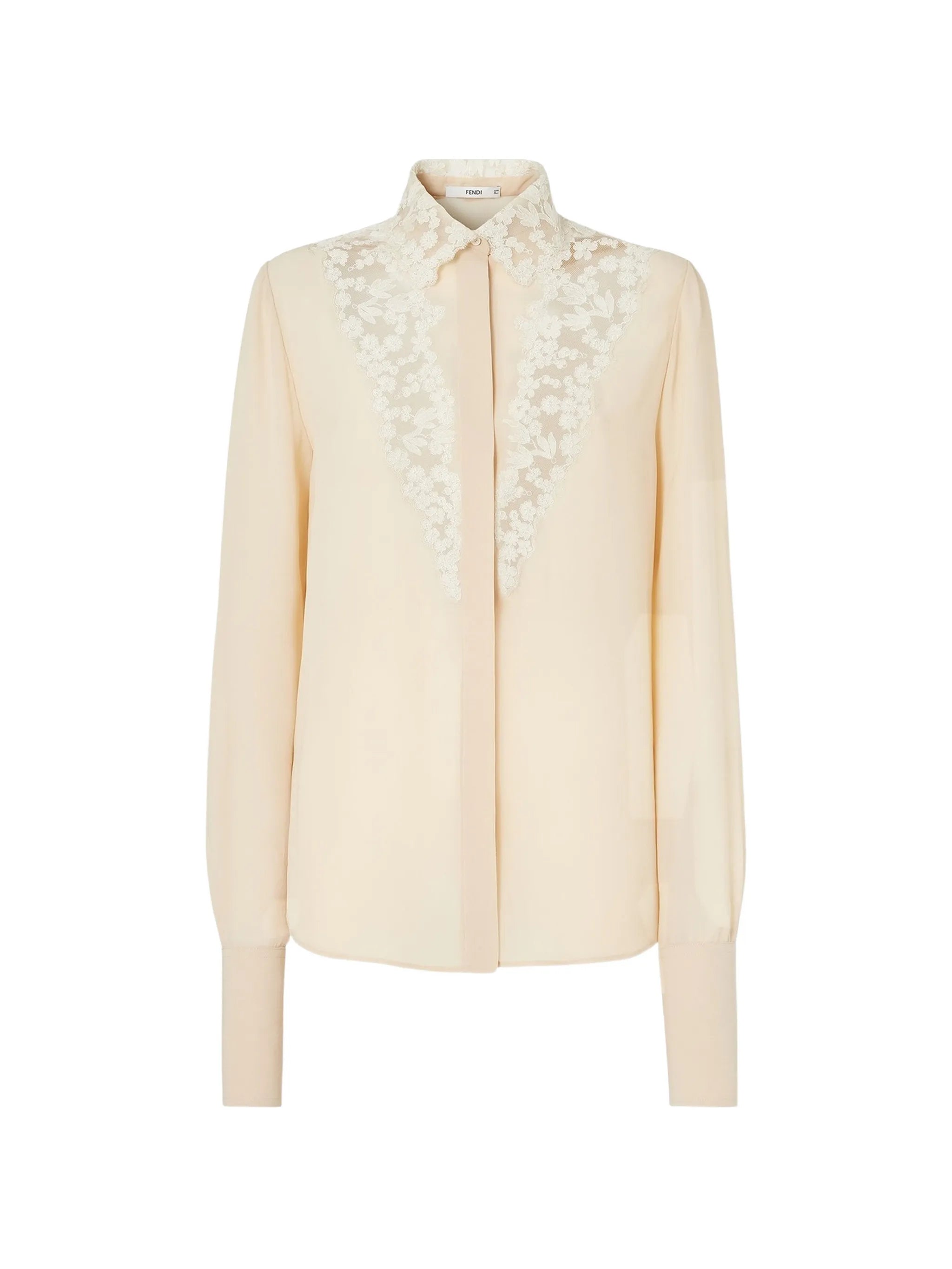 Fendi Fendi Parchment-coloured Georgette Shirt