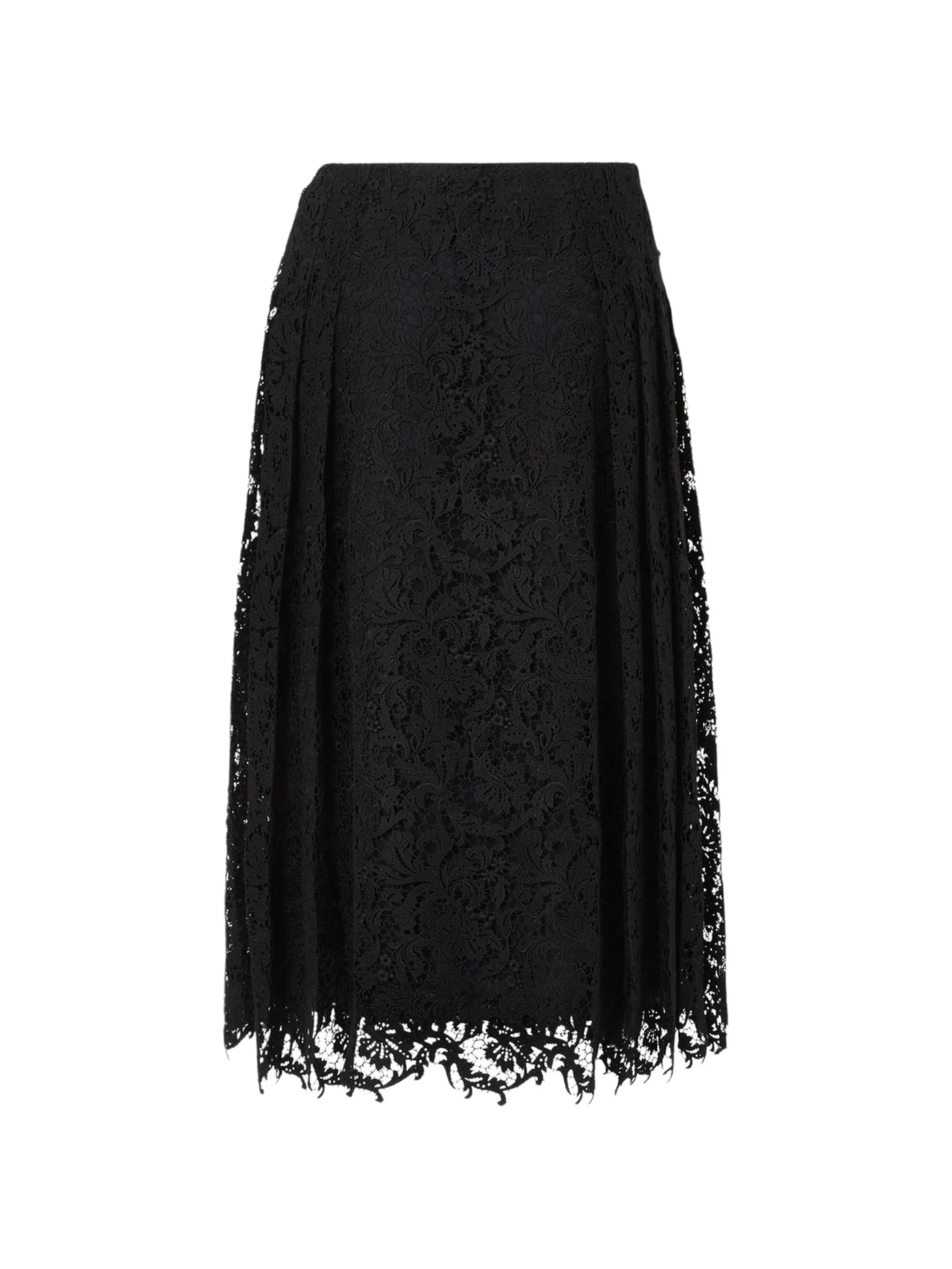 Fendi Fendi Lace Pleated Midi Skirt