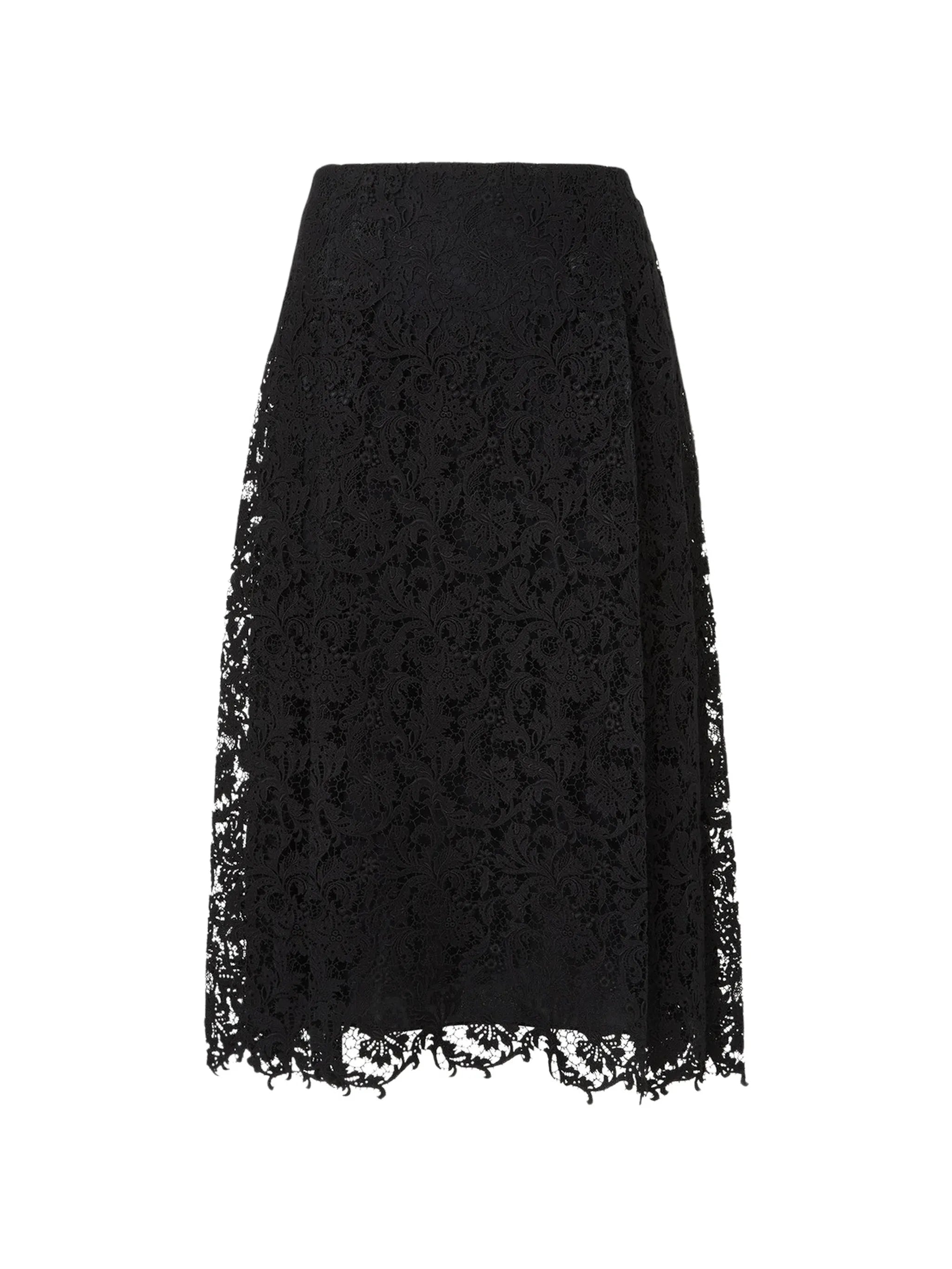 Fendi Fendi Lace Pleated Midi Skirt, view 2