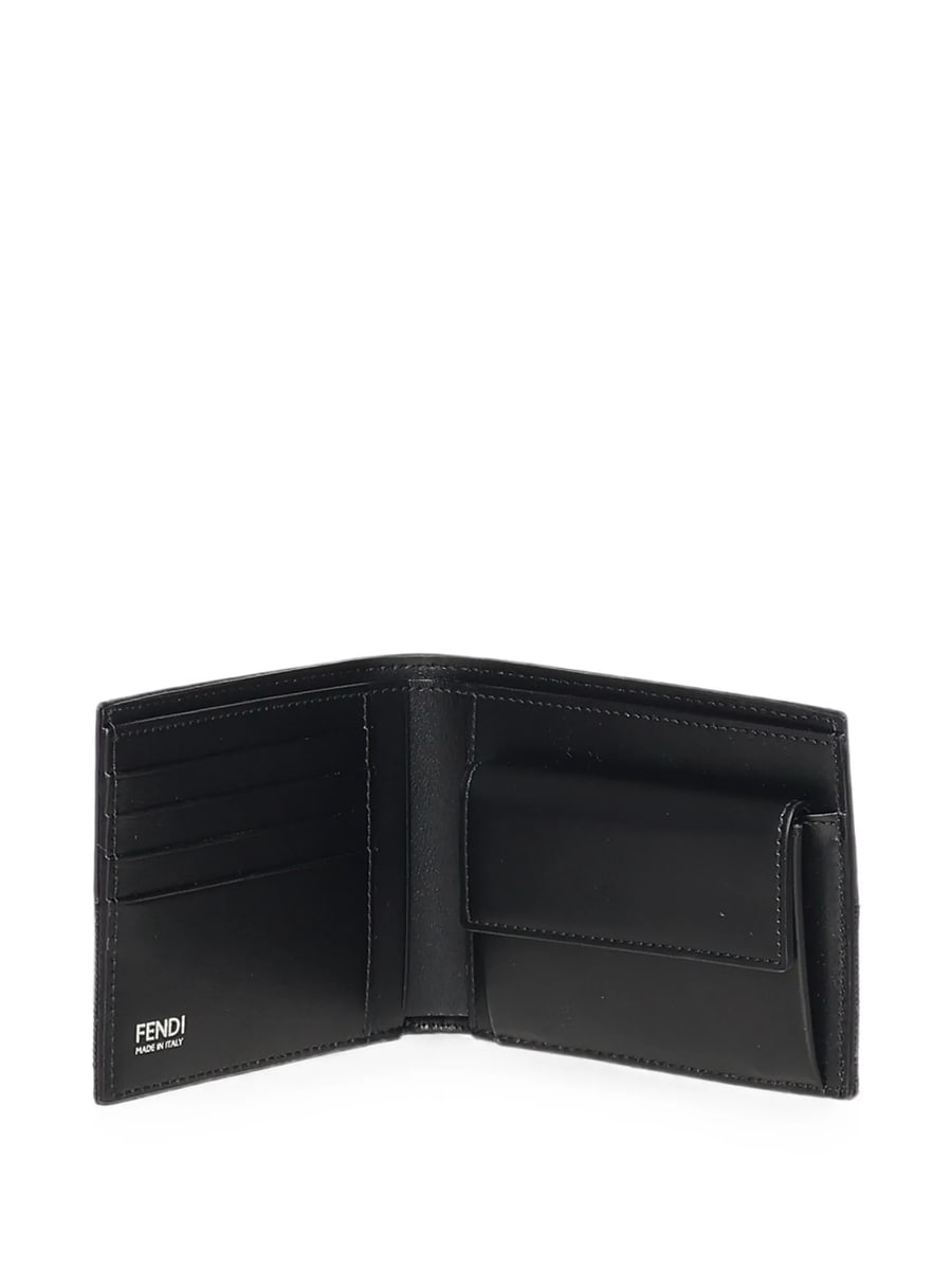 Fendi Fendi FF Logo Leather Wallet, view 2