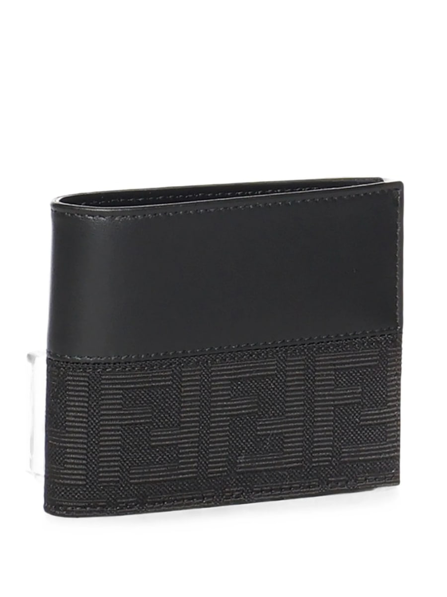 Fendi Fendi FF Logo Leather Wallet, view 4