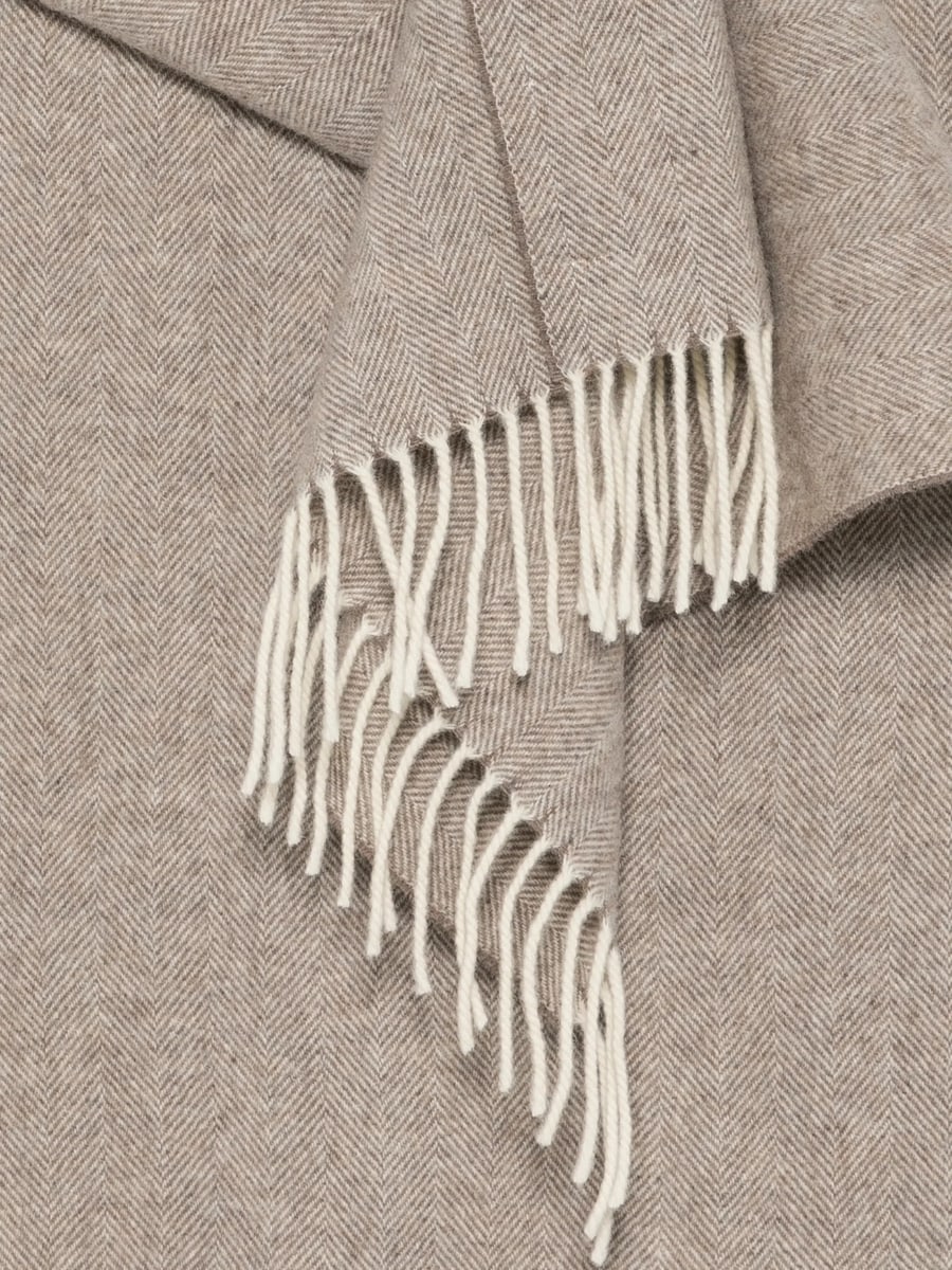 Fileria Fileria Herringbone-pattern Fringed Scarf, view 2