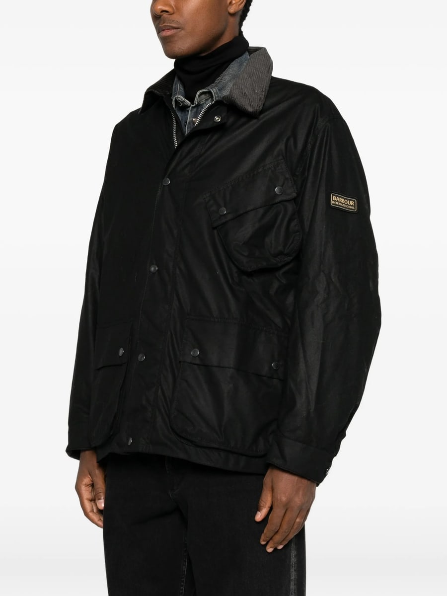 Barbour Barbour Waxed-cotton Corduroy-collar Jacket, view 3