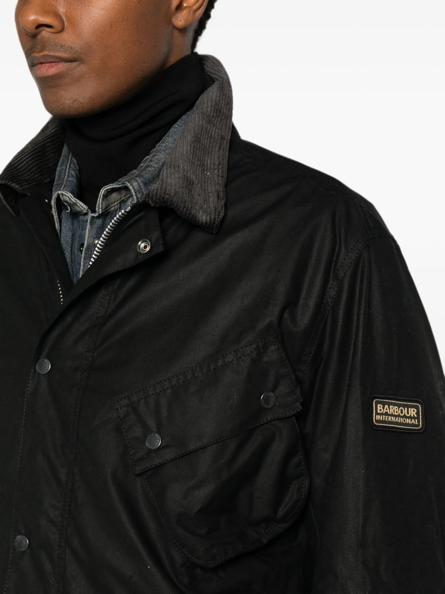 Barbour Barbour Waxed-cotton Corduroy-collar Jacket, view 4