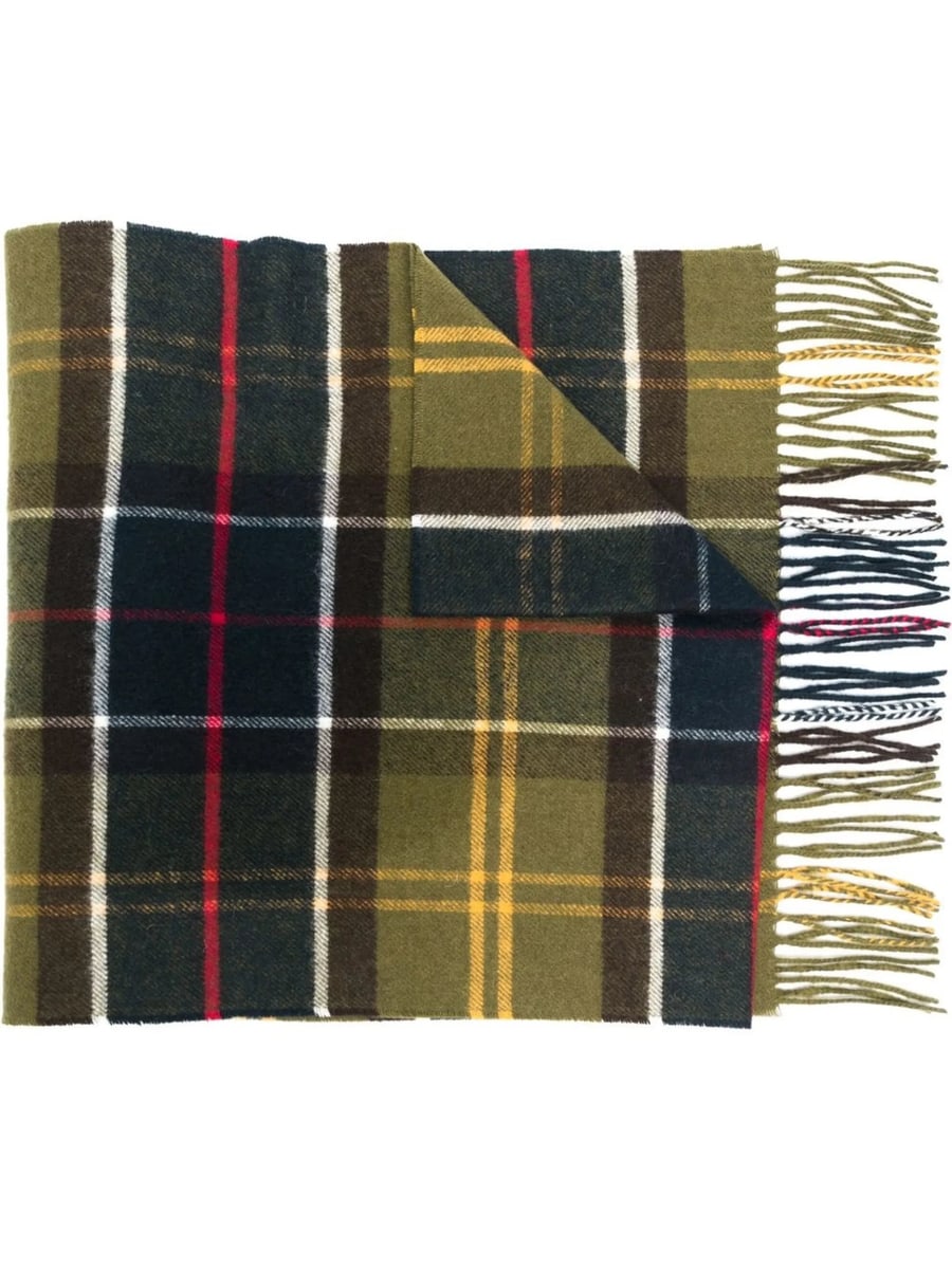 Barbour Barbour Fringed Tartan-check Scarf