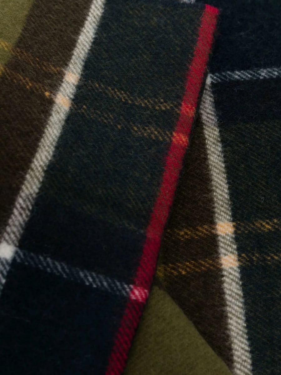 Barbour Barbour Fringed Tartan-check Scarf, view 2
