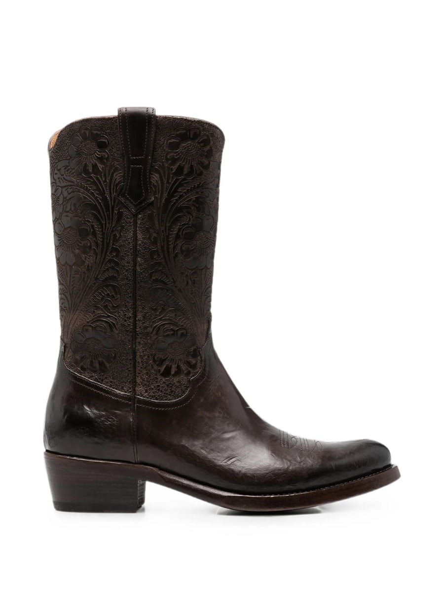 Eraldo Eraldo Martu Floral-embossed Boots