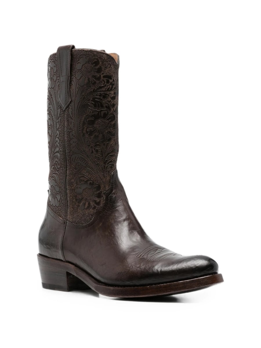 Eraldo Eraldo Martu Floral-embossed Boots, view 2