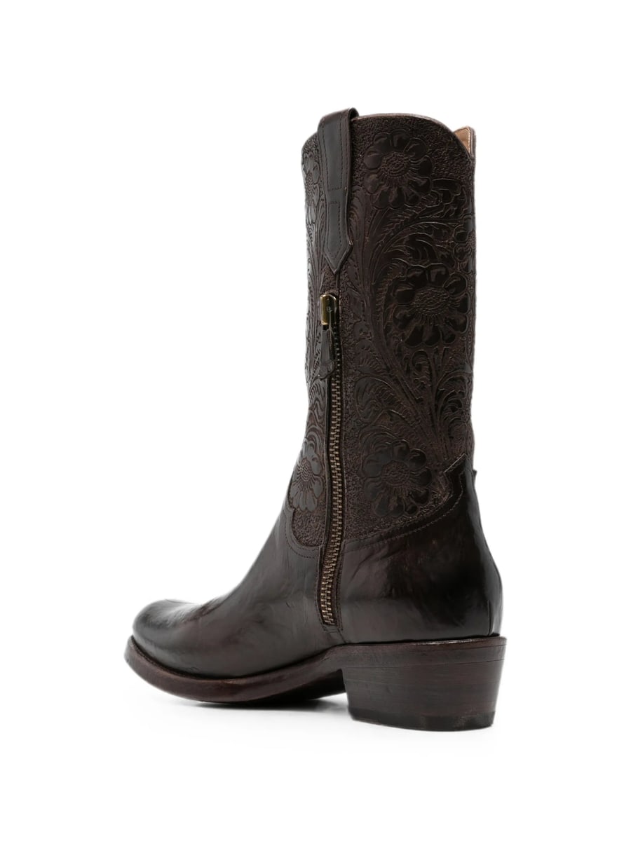 Eraldo Eraldo Martu Floral-embossed Boots, view 3