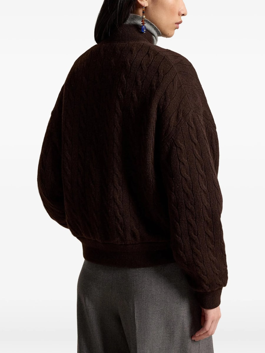 Ralph Lauren Ralph Lauren Cable-knit Bomber Jacket, view 2