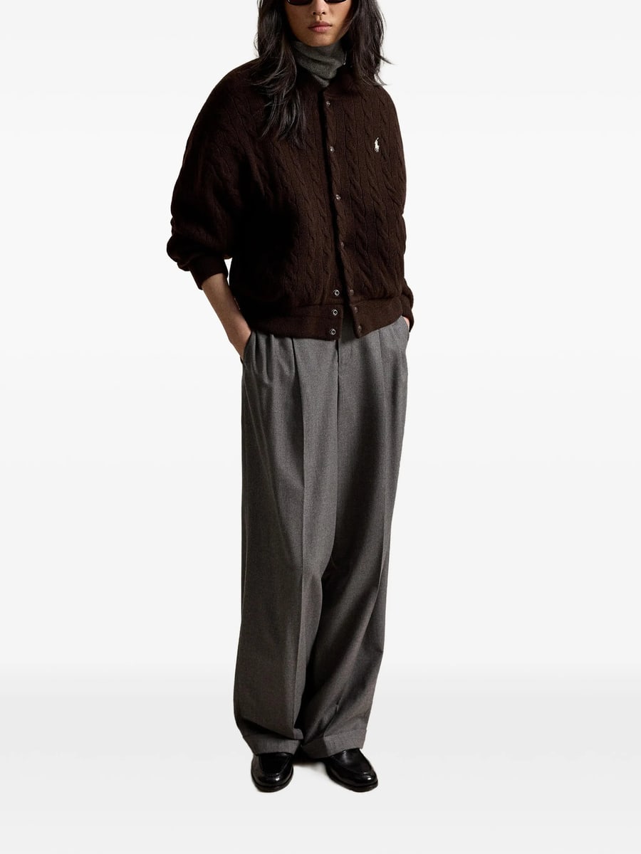 Ralph Lauren Ralph Lauren Cable-knit Bomber Jacket, view 3