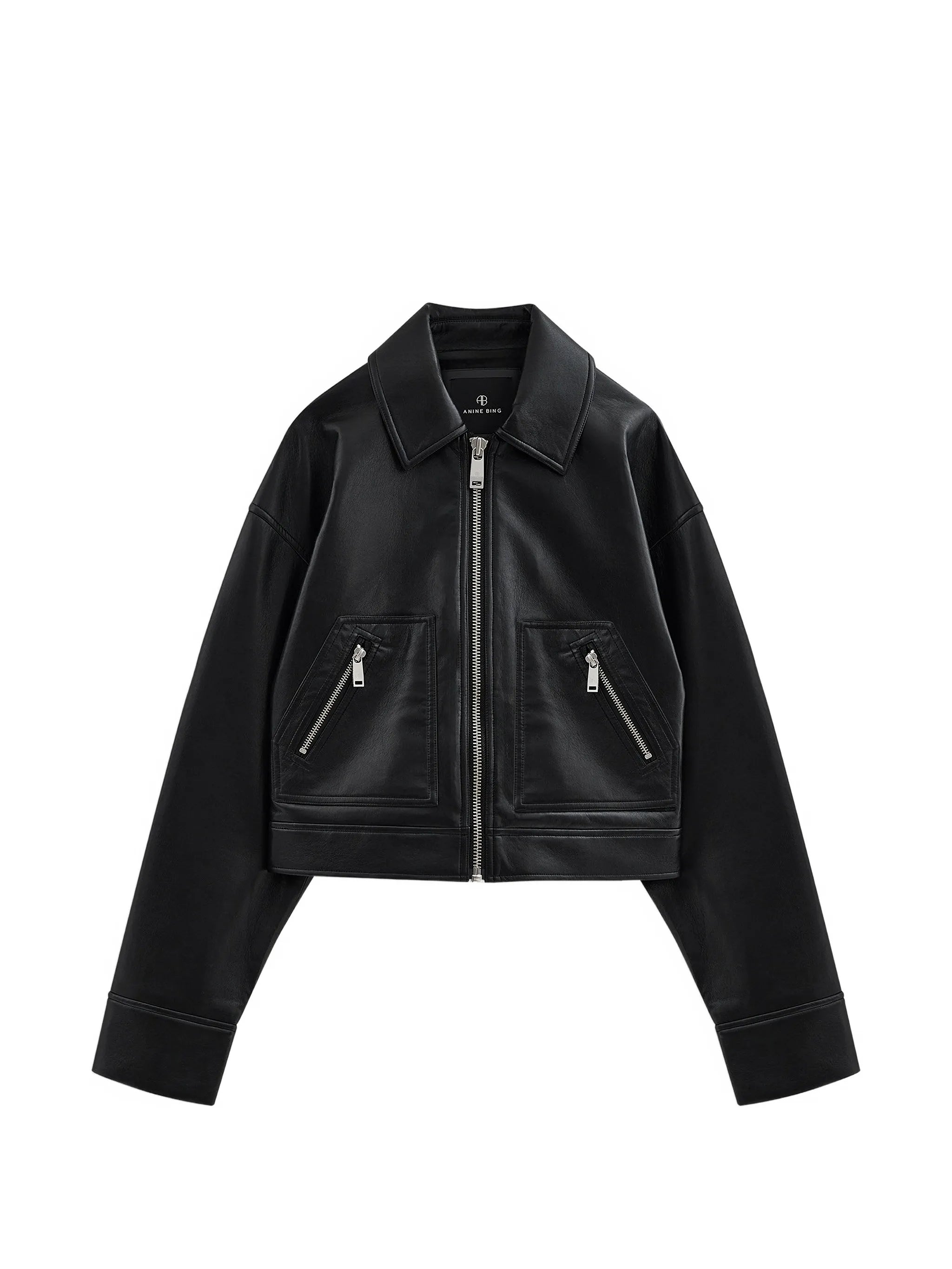 Anine Bing Anine Bing ASSAN JACKET - BLACK RECYCLED LEATHER