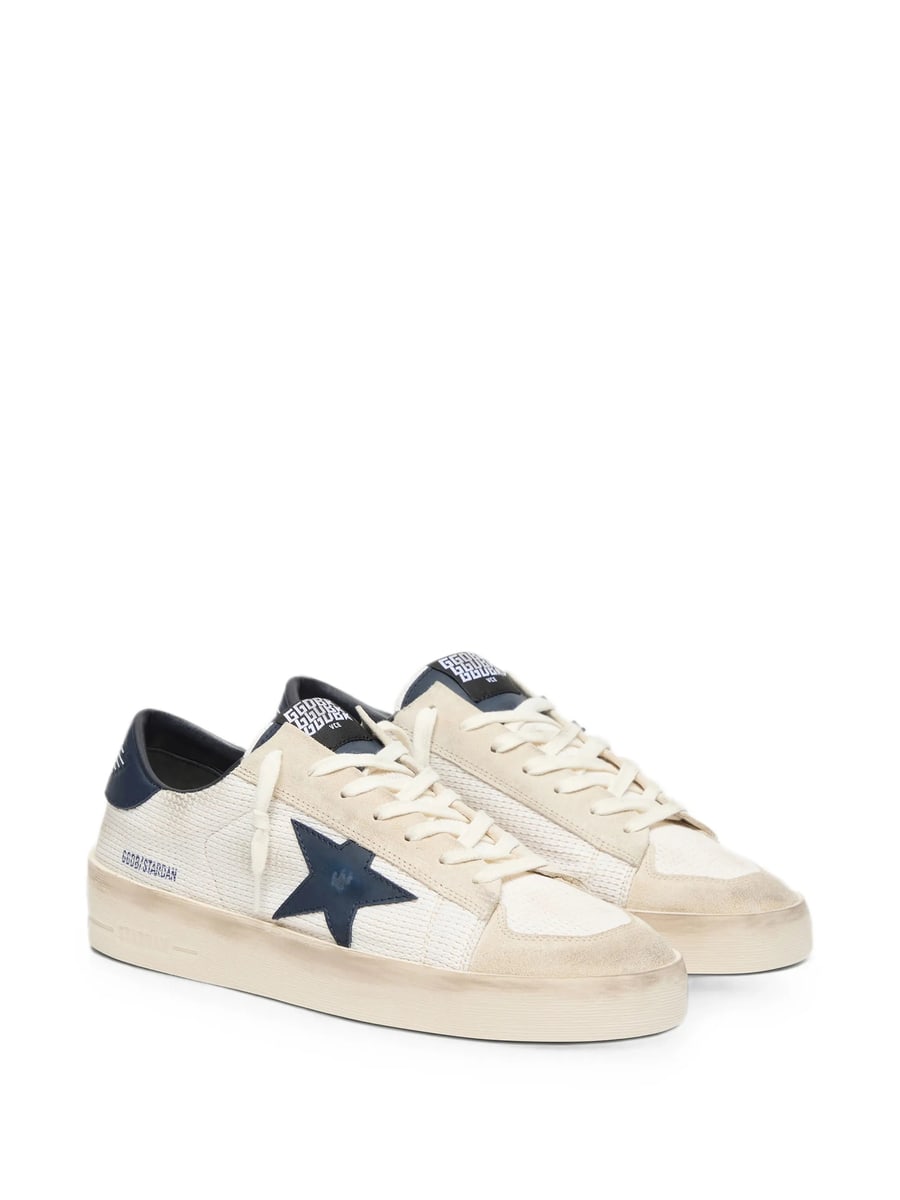 Golden Goose Golden Goose Stardan In Beige Suede With Blue Star, view 5