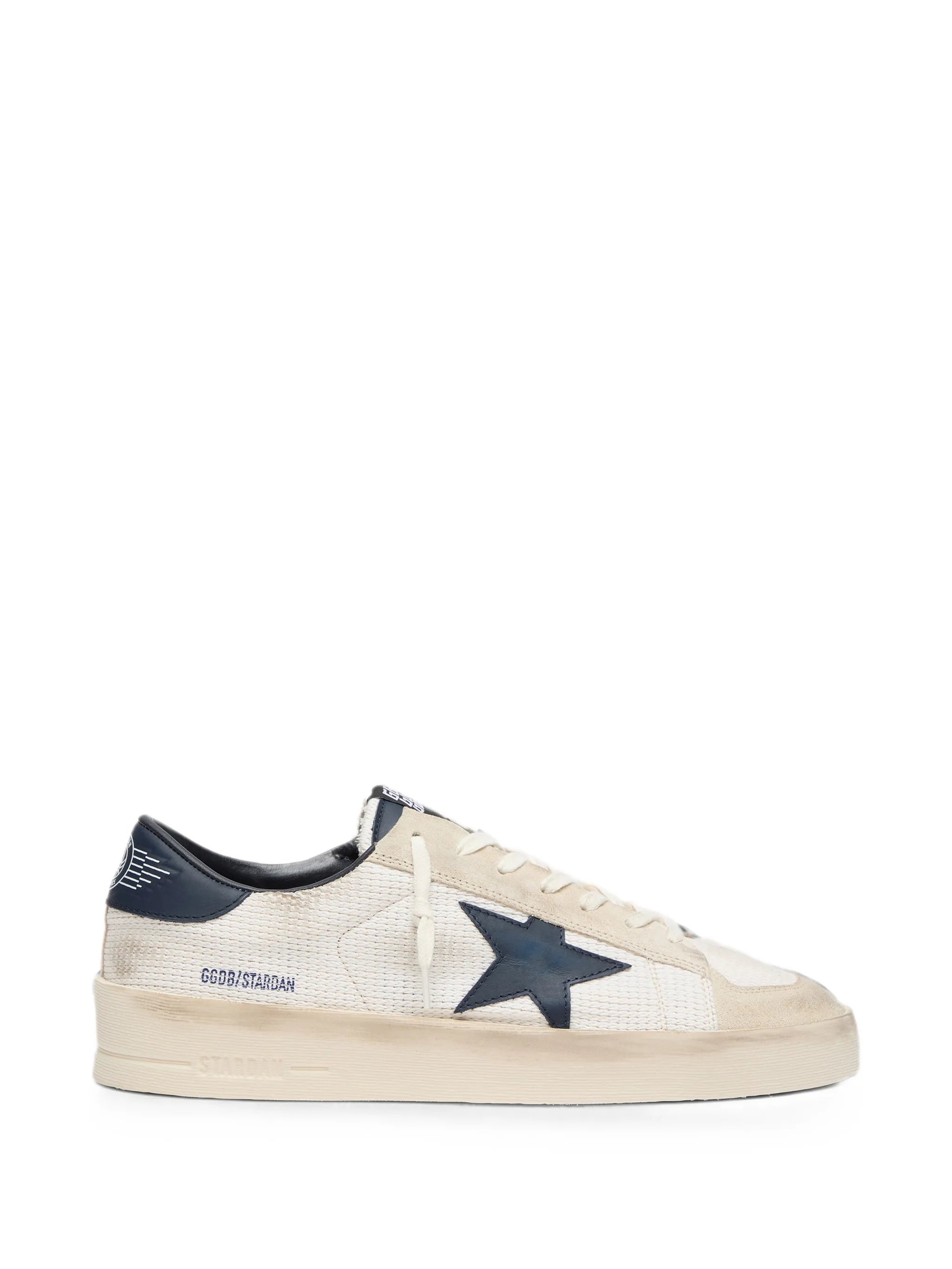 Golden Goose Golden Goose Stardan In Beige Suede With Blue Star