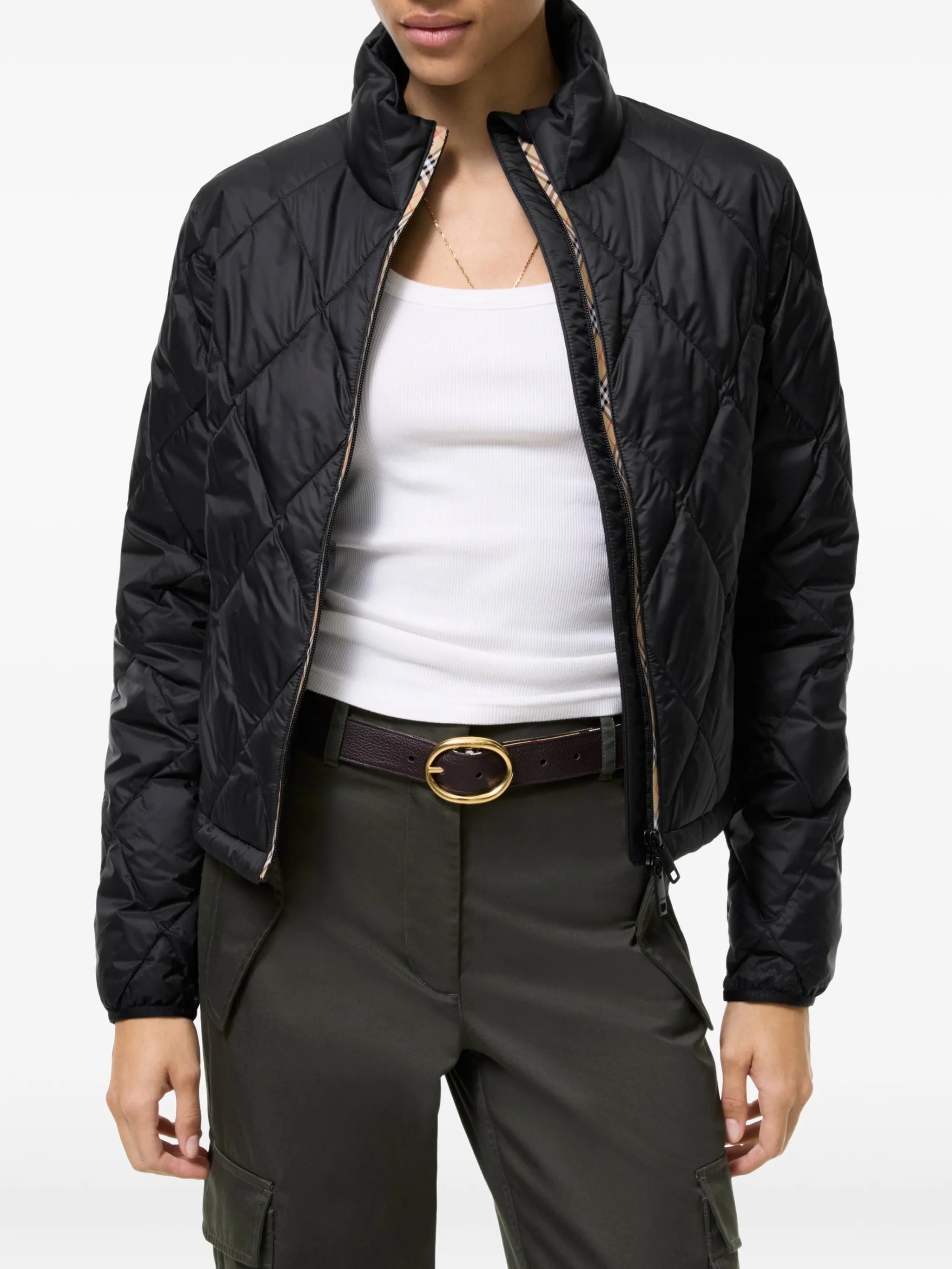 Burberry Burberry Checker-tape Quilted Nylon Bramford Jacket, view 2