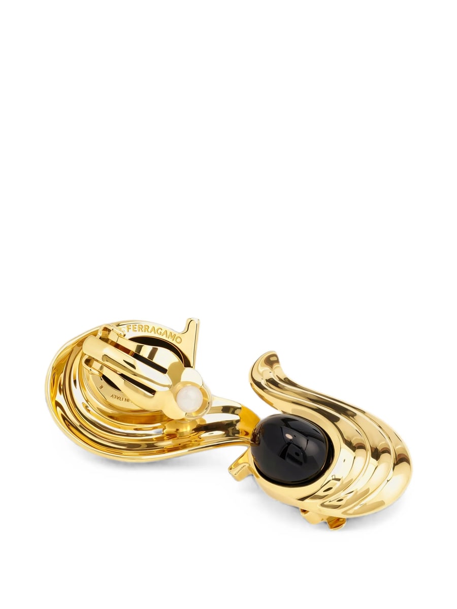 Ferragamo Ferragamo Earrings With Gems, view 3