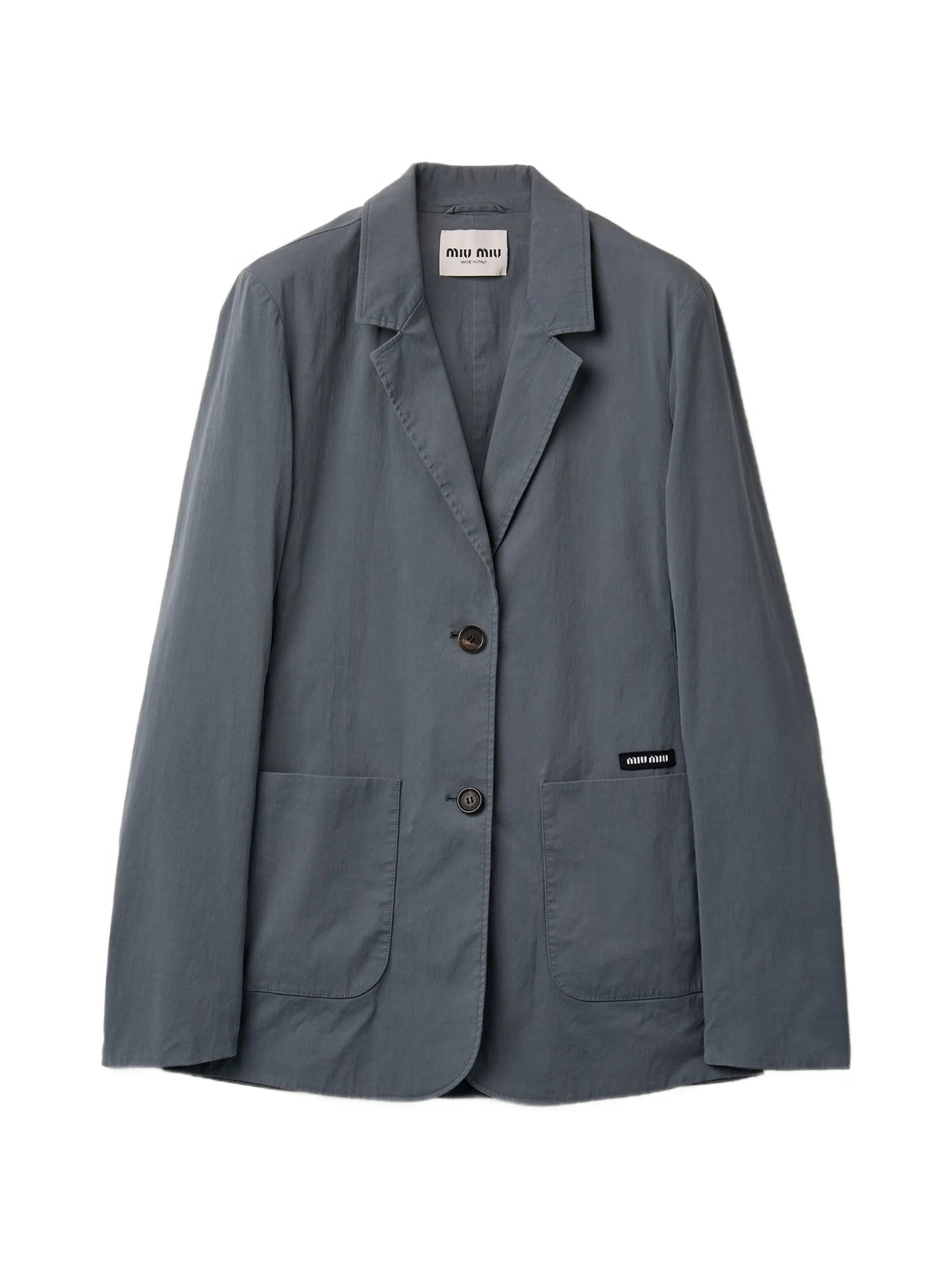 Miu Miu Miu Miu Washed Stretch Poplin Jacket