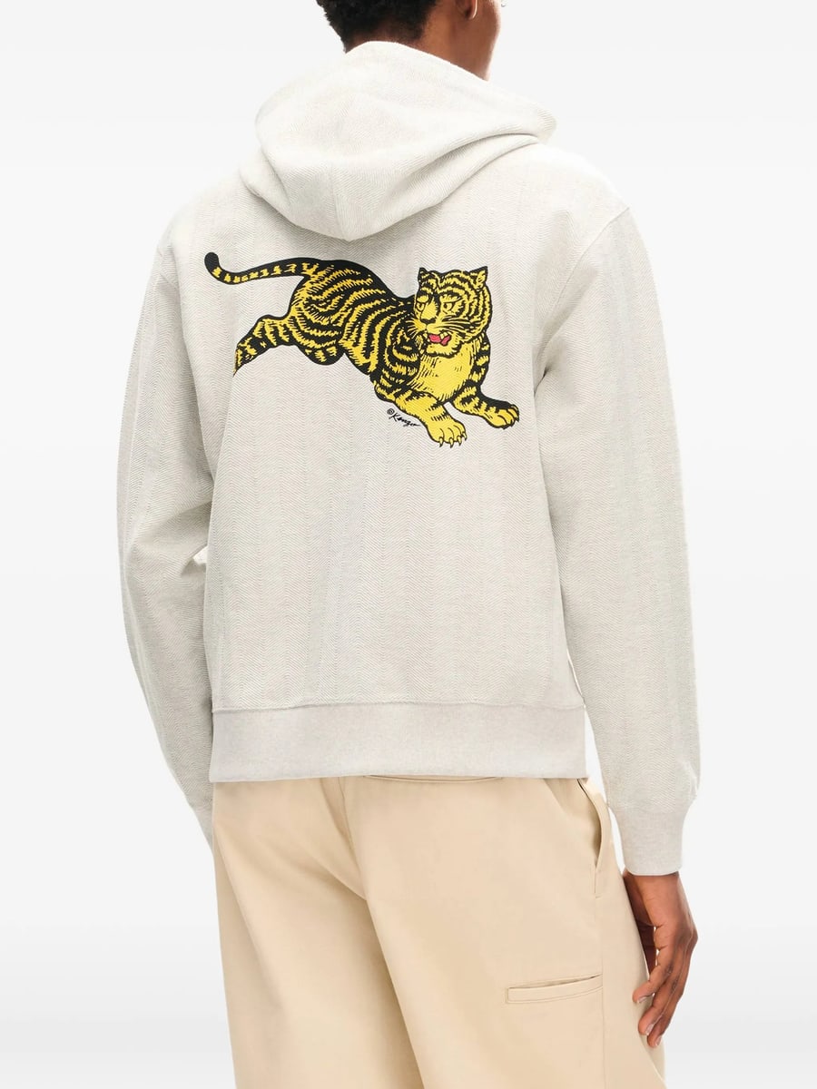 Kenzo Kenzo Jumping Tiger Herringbone Hoodie, view 2