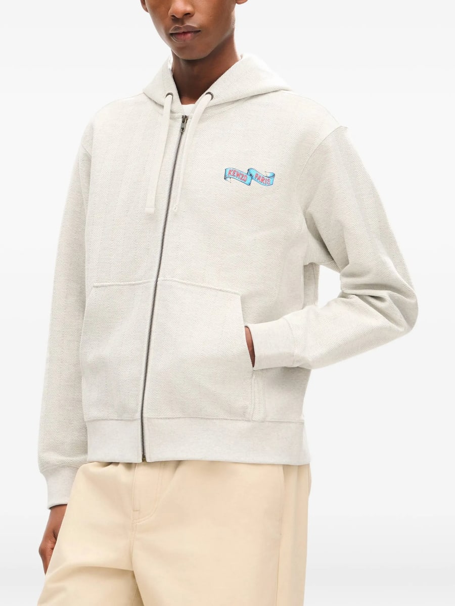 Kenzo Kenzo Jumping Tiger Herringbone Hoodie, view 4