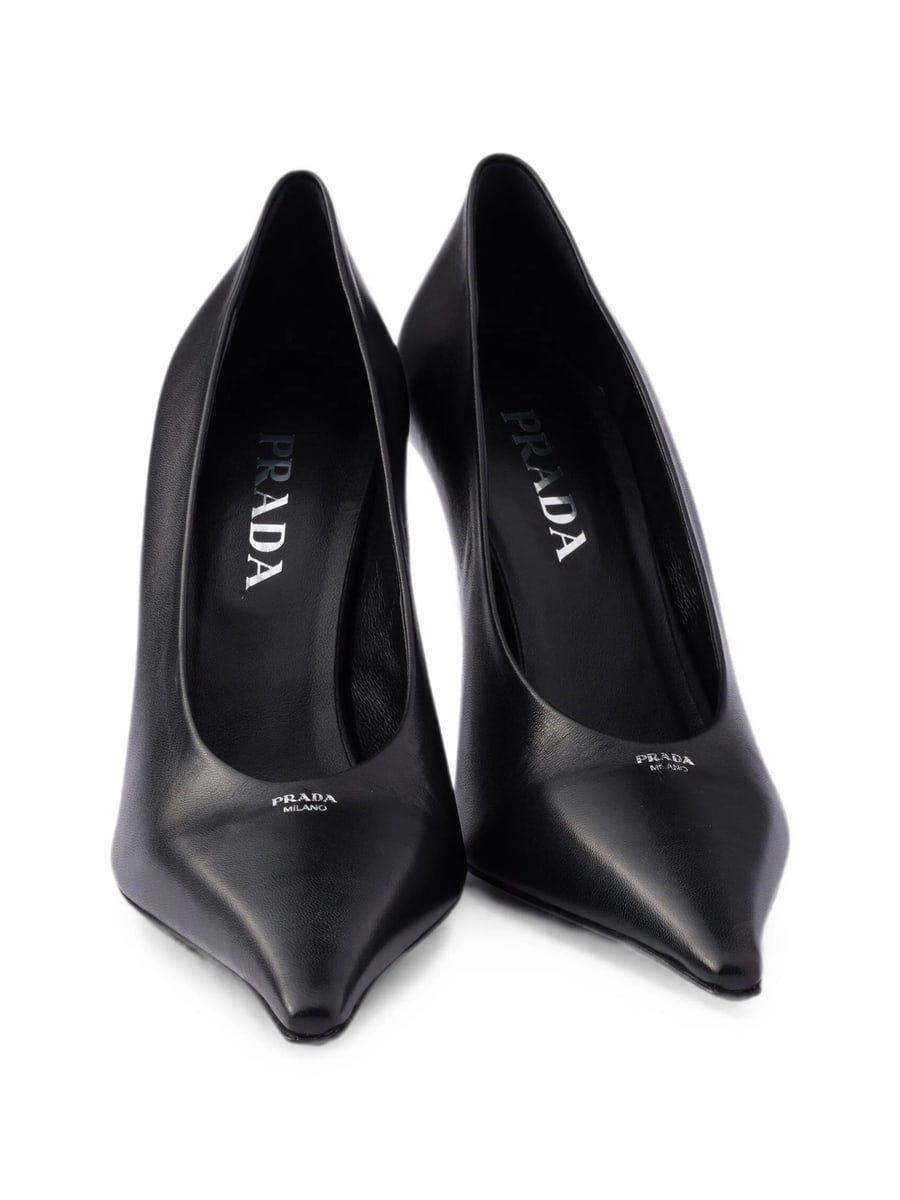 Prada Prada Decollete Leather Pumps, view 2