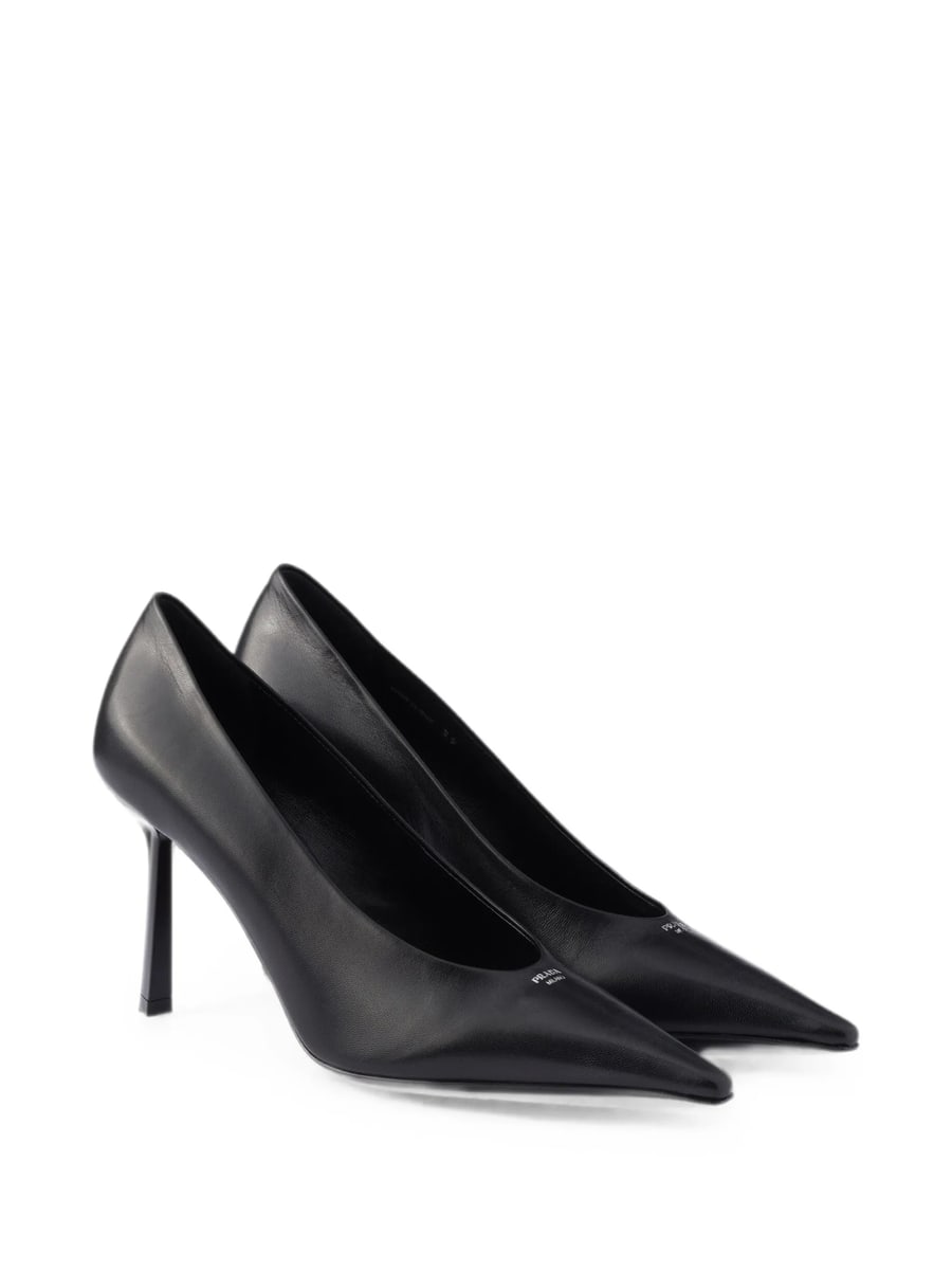 Prada Prada Decollete Leather Pumps, view 5