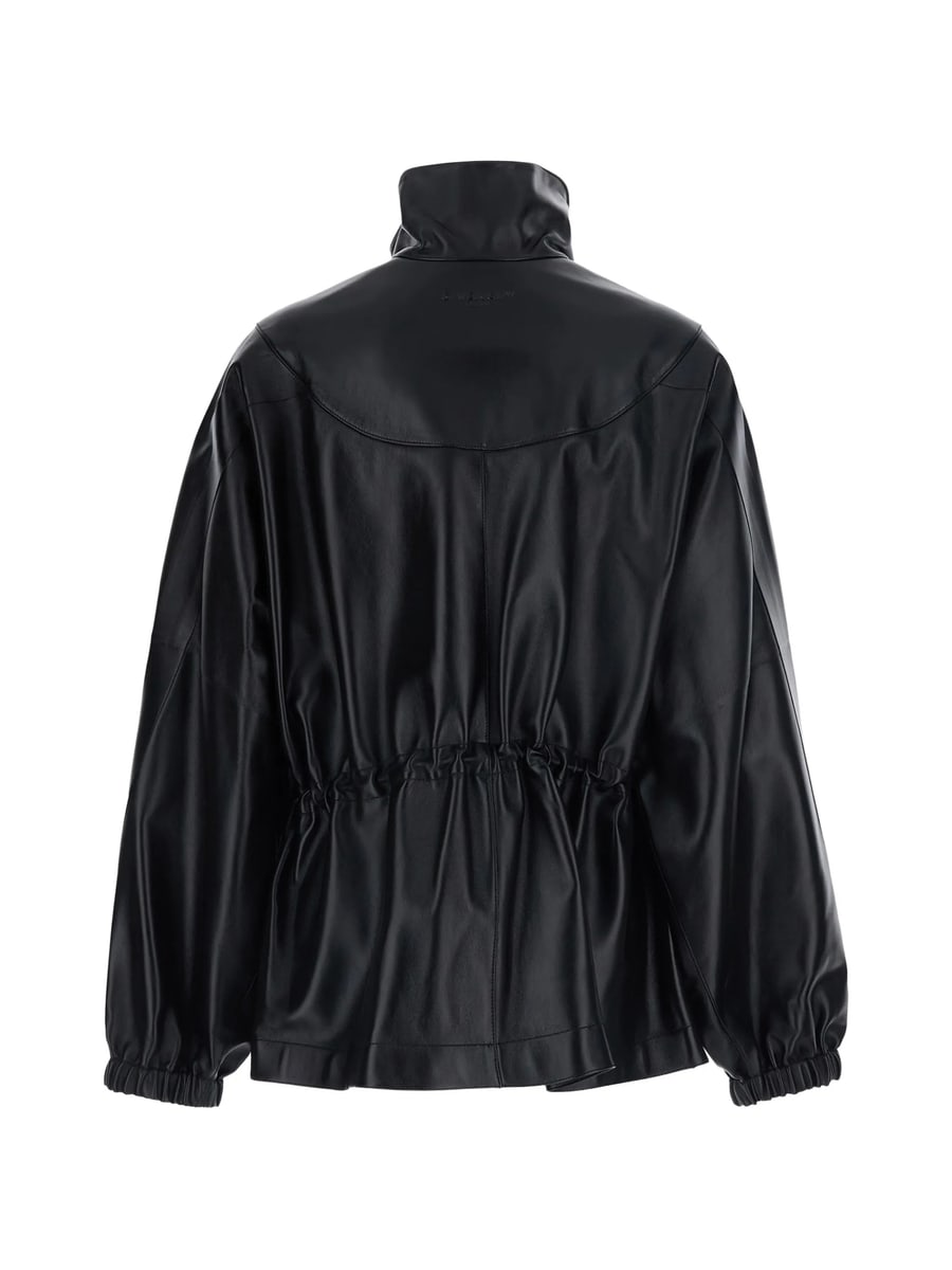 Givenchy Givenchy Elasticated-waist Leather Relaxed Fit Jacket, view 3