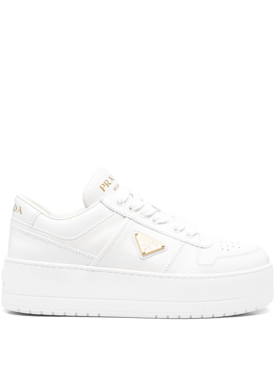 Prada Prada Downtown Bold Leather Sneakers