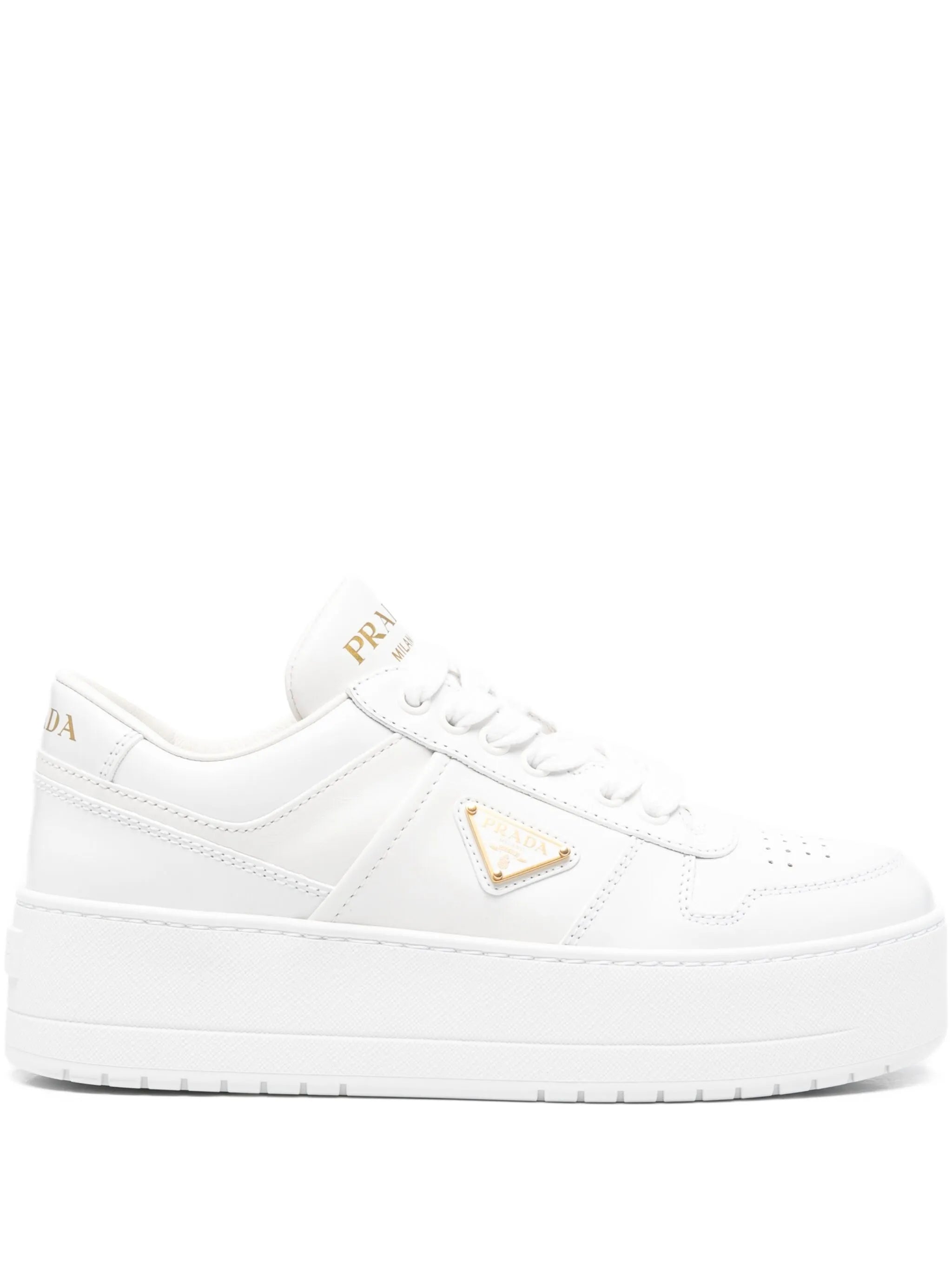 Prada Prada Downtown Bold Leather Sneakers