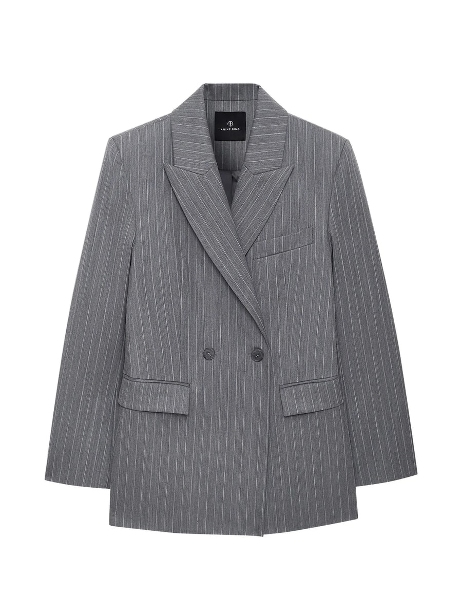 Anine Bing Anine Bing Pinstripe-pattern Double-breasted Blazer