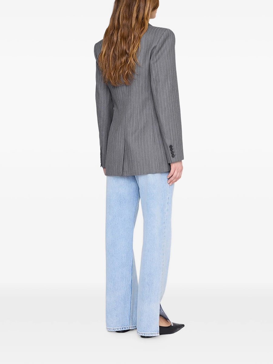 Anine Bing Anine Bing Pinstripe-pattern Double-breasted Blazer, view 4
