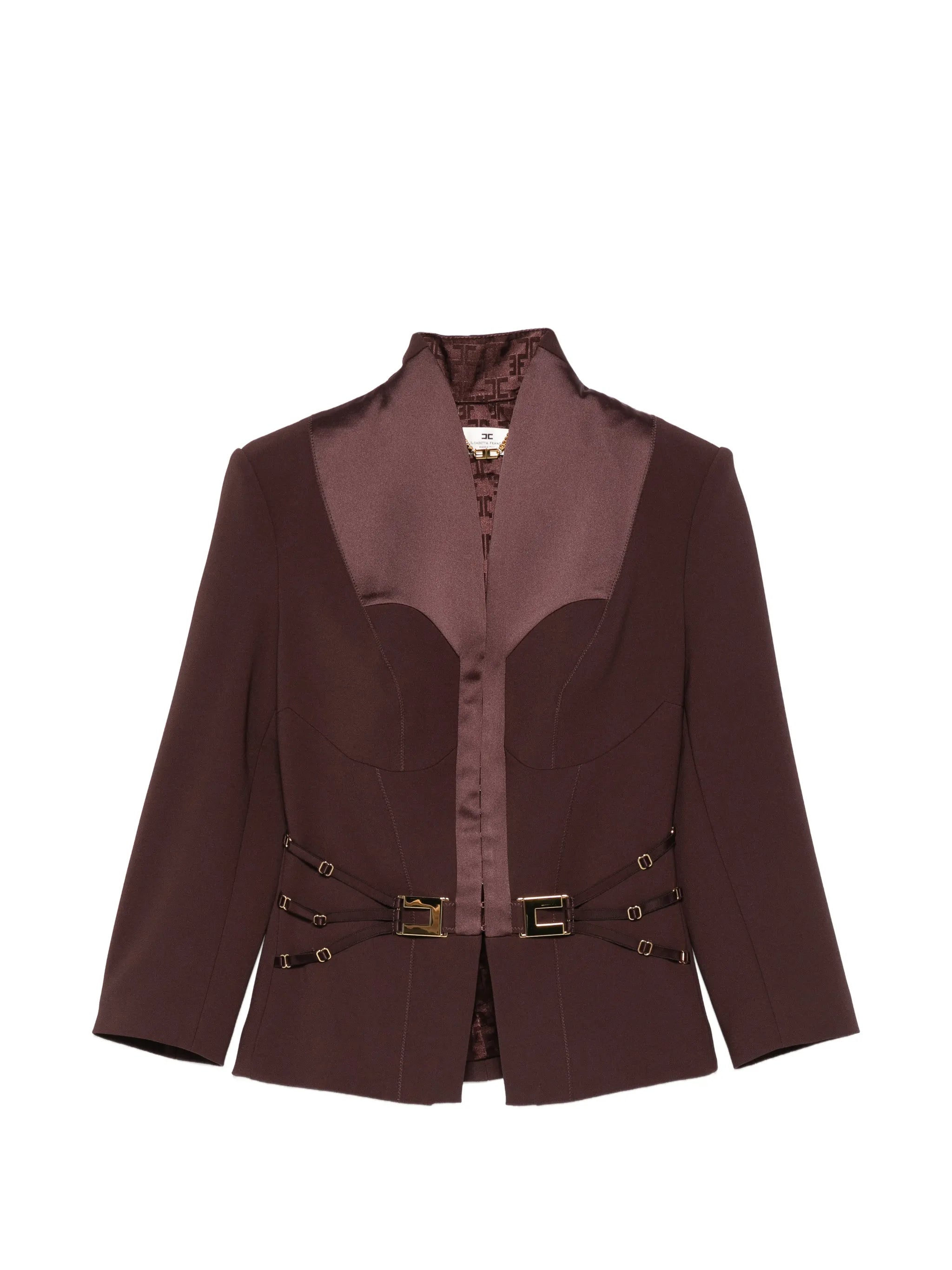 Elisabetta Franchi Elisabetta Franchi Jacket In Double Layer Crêpe And Satin Fabrics