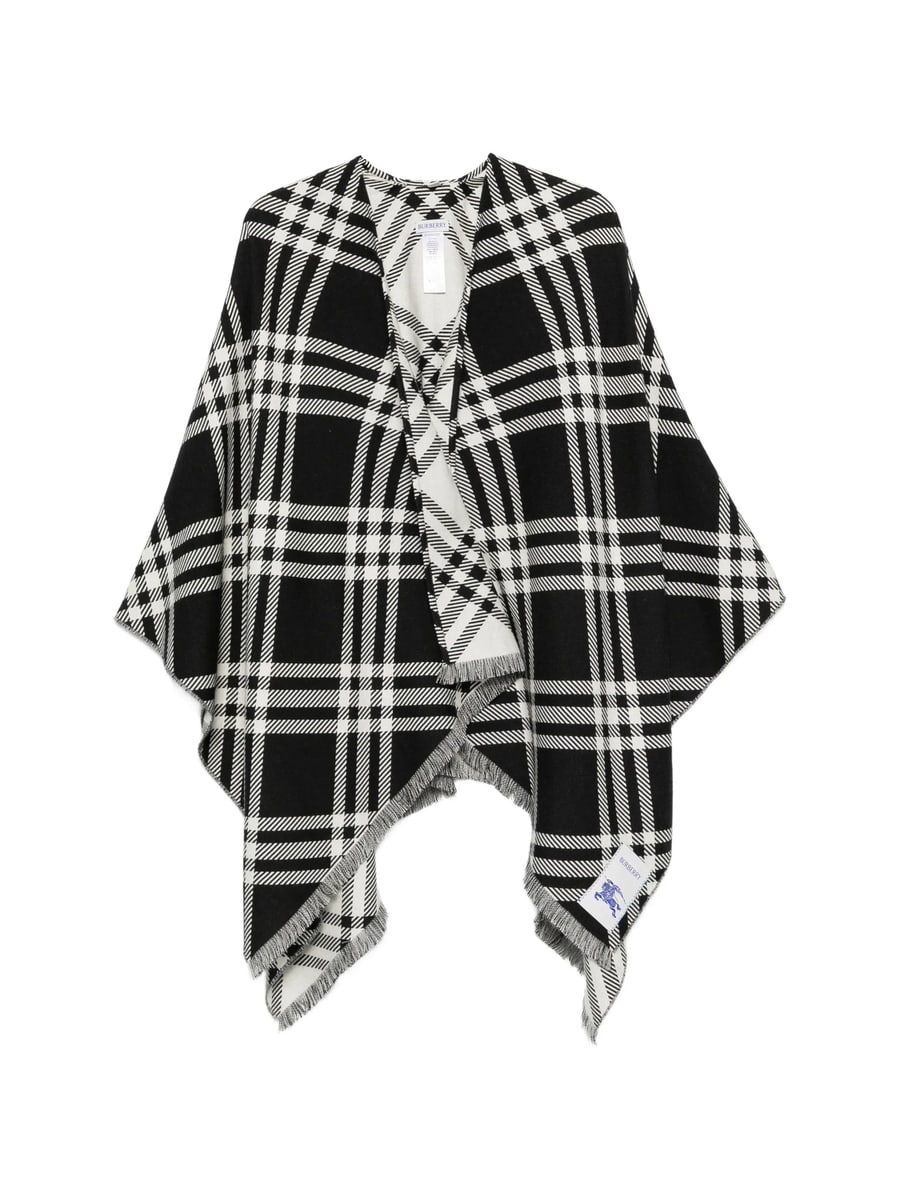 Burberry Burberry Check Frayed Cape