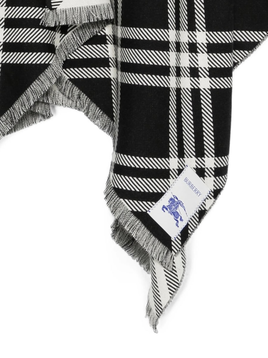 Burberry Burberry Check Frayed Cape, view 2