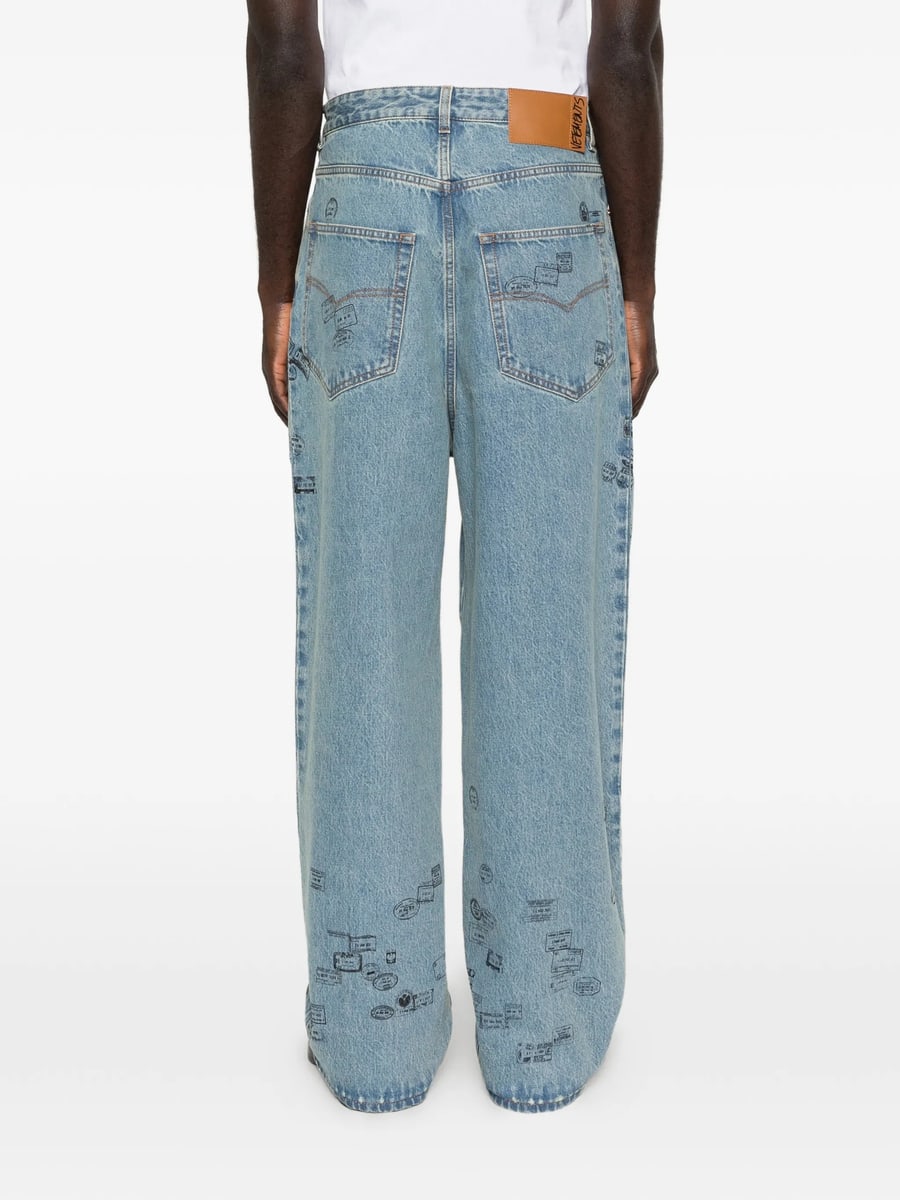 Vetements Vetements Stamp-print Jeans, view 3