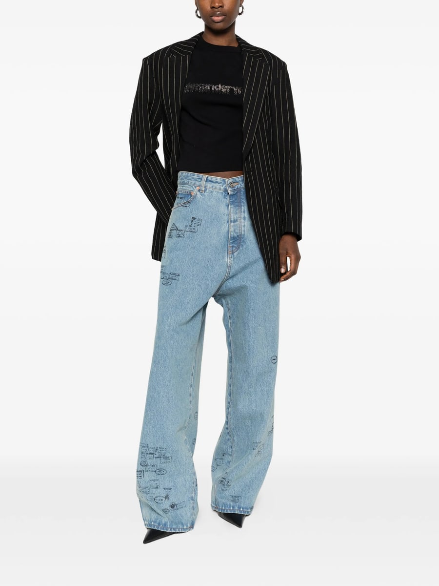 Vetements Vetements Stamp-print Jeans, view 4