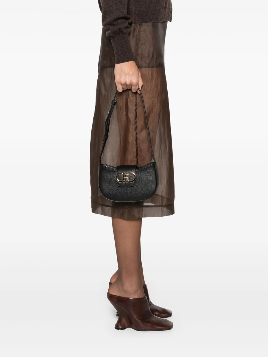 Ferragamo Ferragamo Double Gancini Mini Shoulder Bag, view 4
