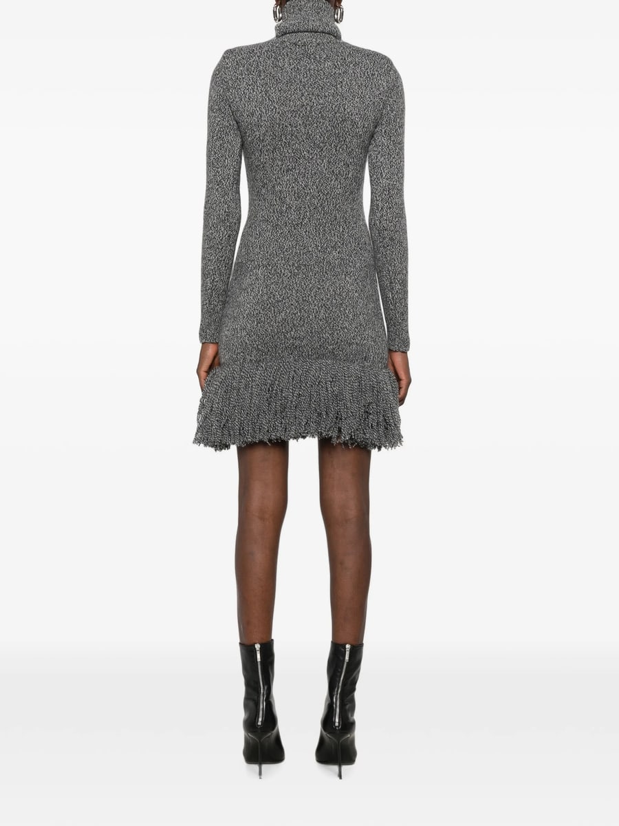 Ely Ely Ely Ely Roll-neck Fringed Mini Dress, view 2