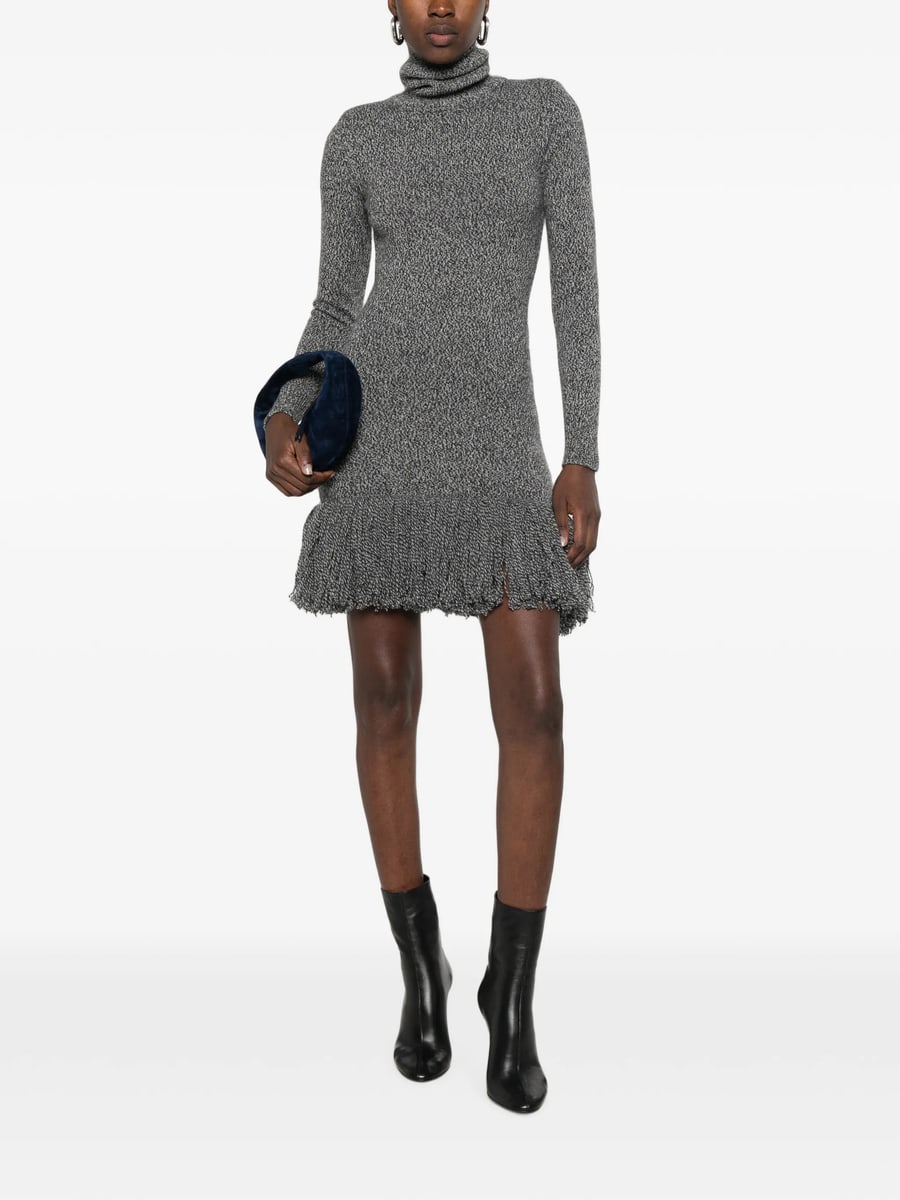 Ely Ely Ely Ely Roll-neck Fringed Mini Dress, view 3