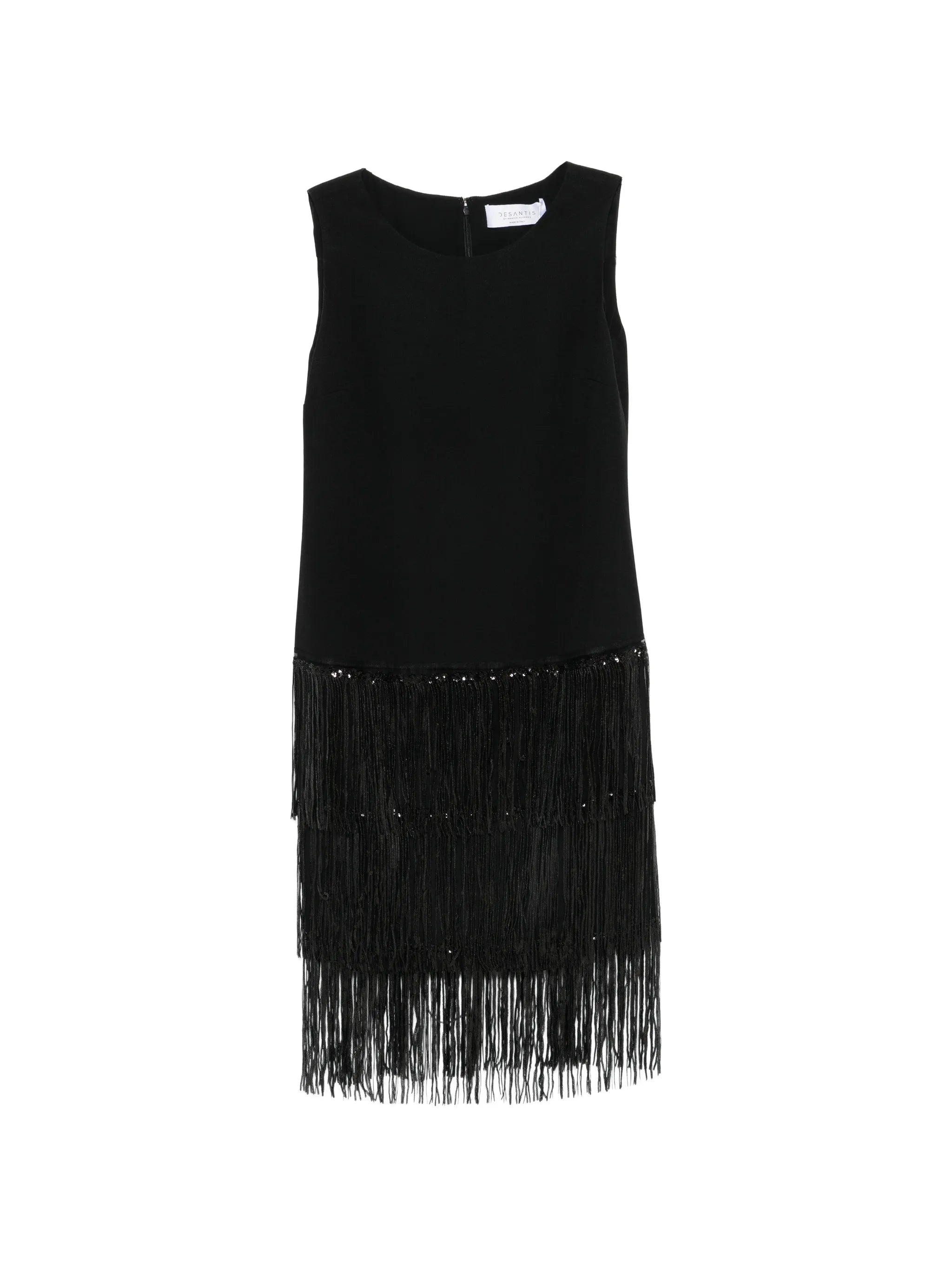 De Santis De Santis Sequin-embellished Fringed Midi Dress