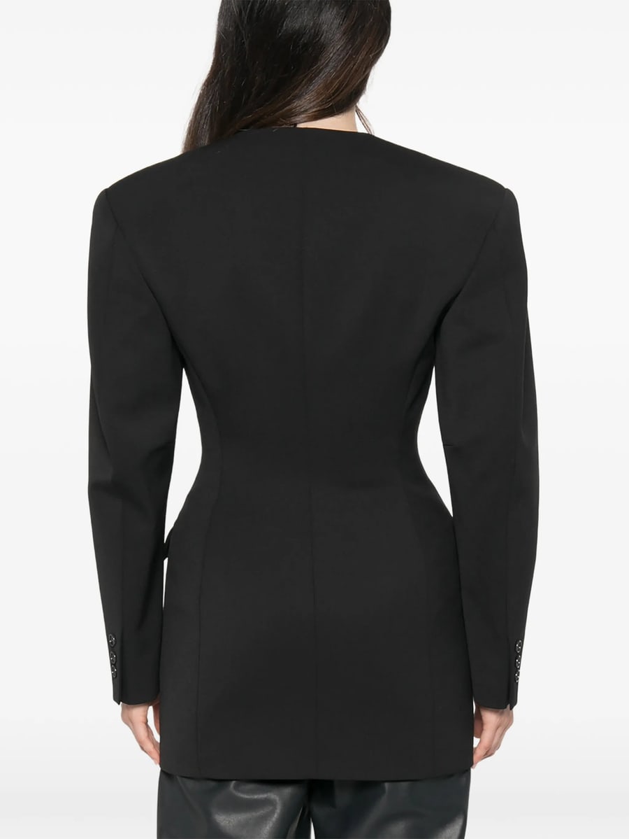 The Andamane The Andamane Double-breasted Collarless Jacket, view 5