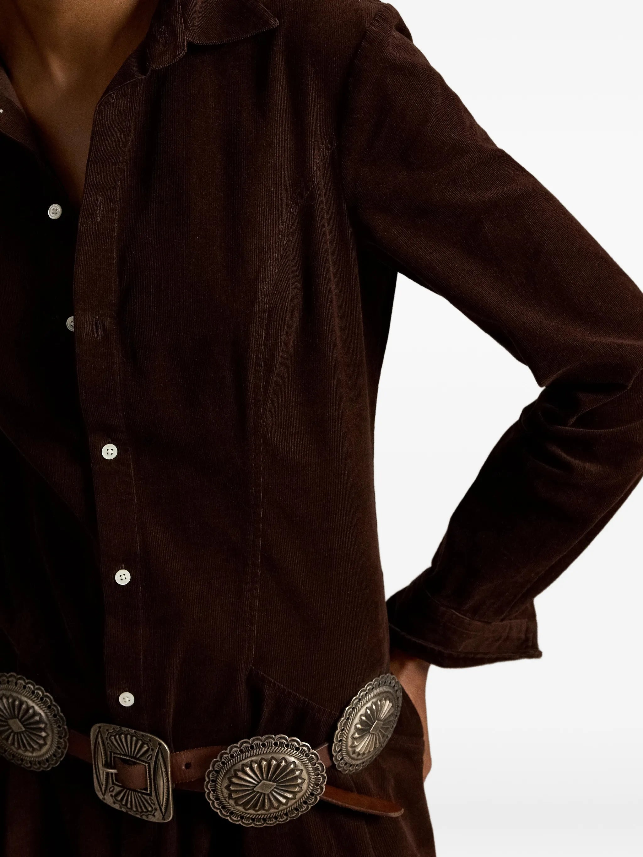 Ralph Lauren Ralph Lauren Tyler Corduroy Shirt Midi Dress, view 2