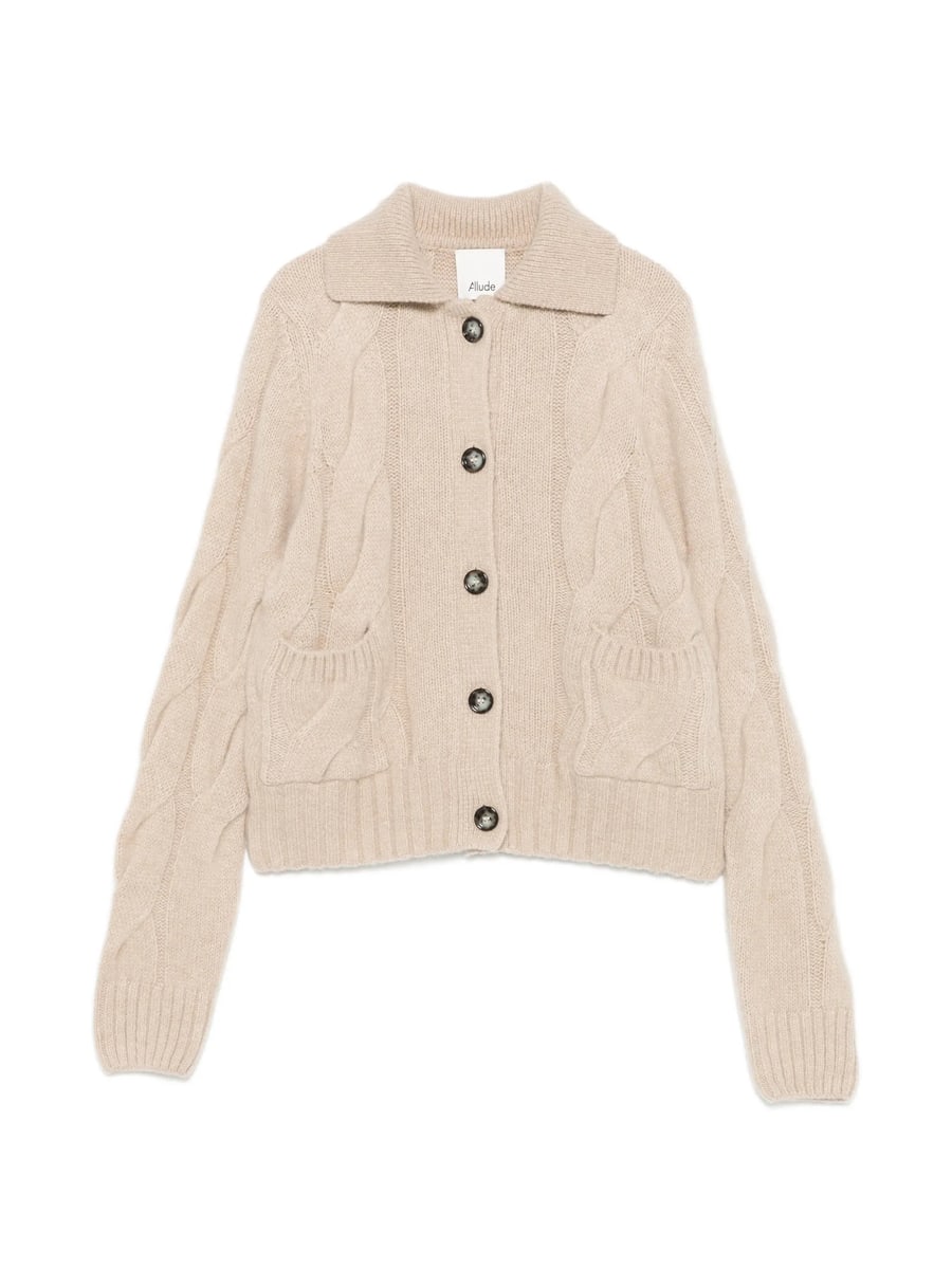 Allude Allude Cable-knit Button-up Cardigan