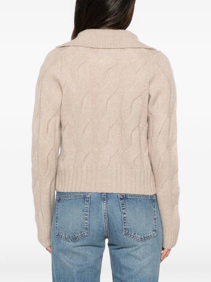 Allude Allude Cable-knit Button-up Cardigan, view 5