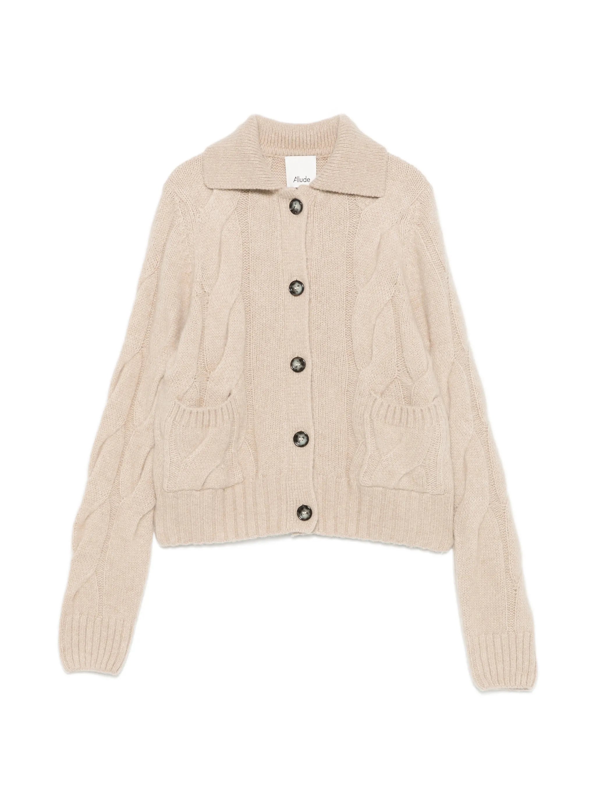 Allude Allude Cable-knit Button-up Cardigan