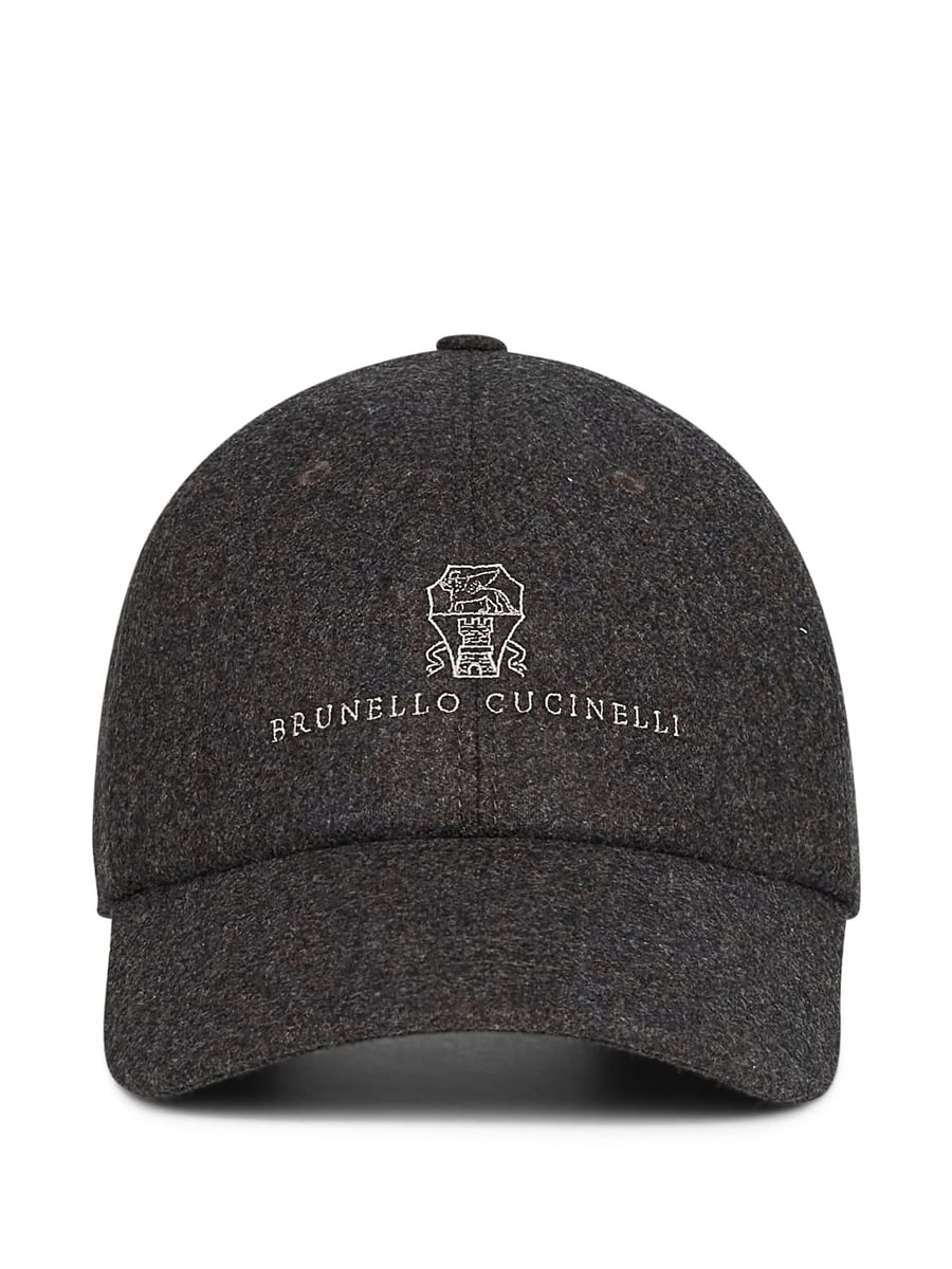 Brunello Cucinelli Brunello Cucinelli Embroidered-crest Curved-peak Cap