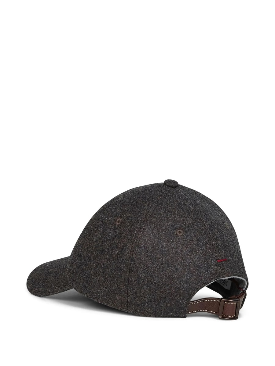 Brunello Cucinelli Brunello Cucinelli Embroidered-crest Curved-peak Cap, view 2