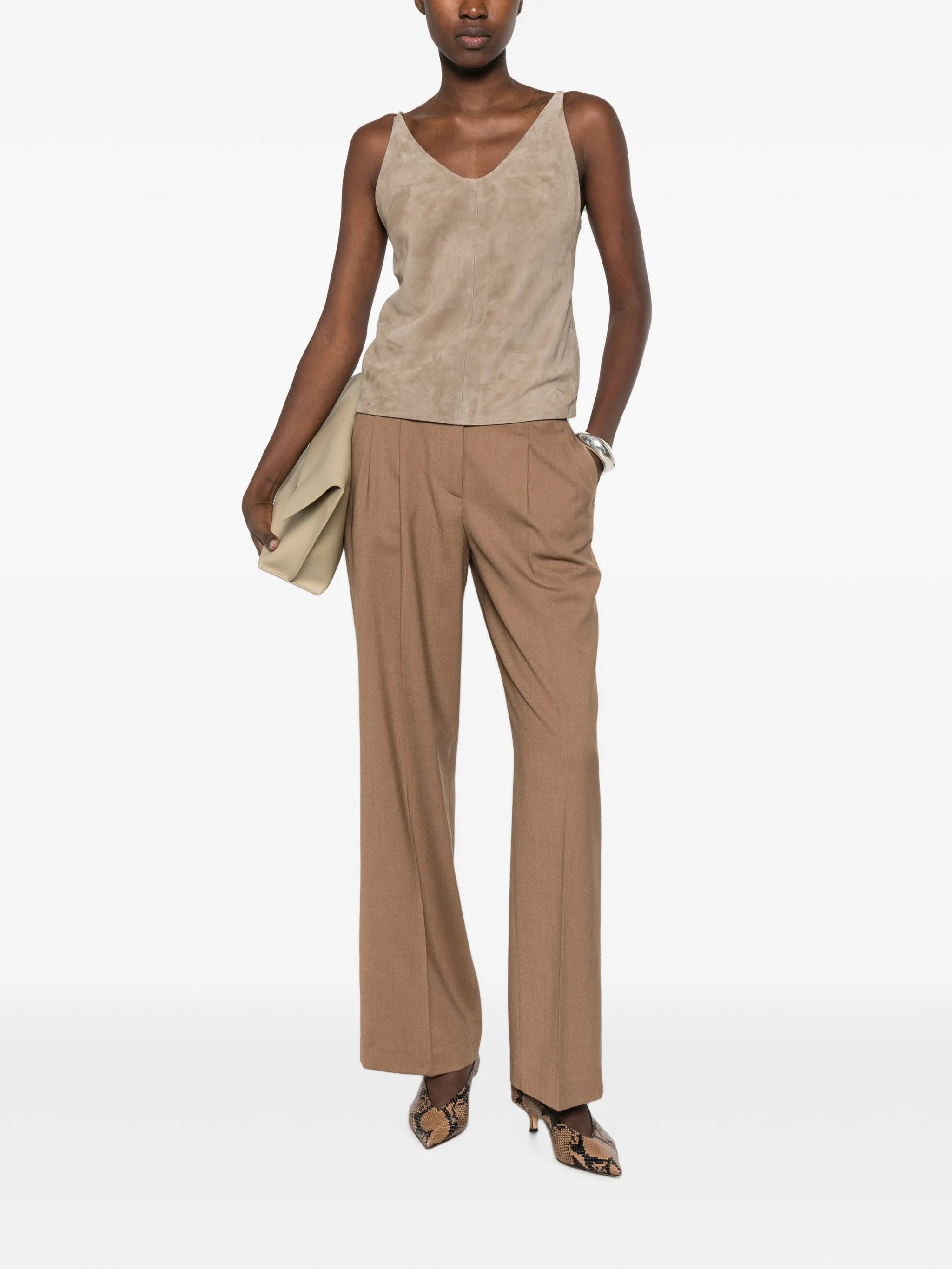 Peserico Peserico Pleated Straight-leg Trousers, view 2