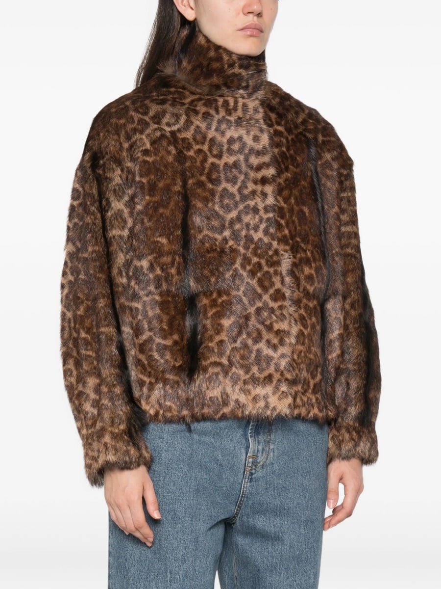 Santoro Santoro Leopard-print Long-sleeve Jacket, view 3