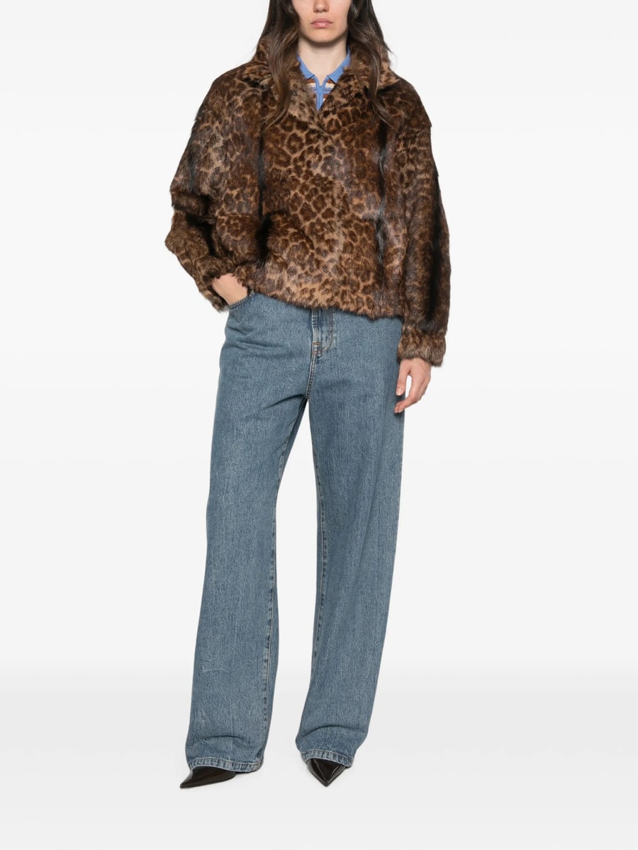 Santoro Santoro Leopard-print Long-sleeve Jacket, view 4